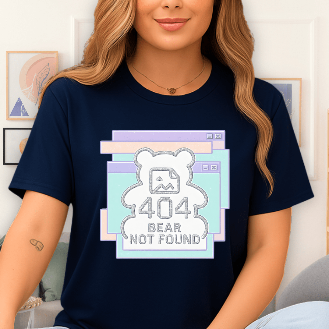 Cool Teds Teddy-Bear 404 Error T-Shirt Navy / S