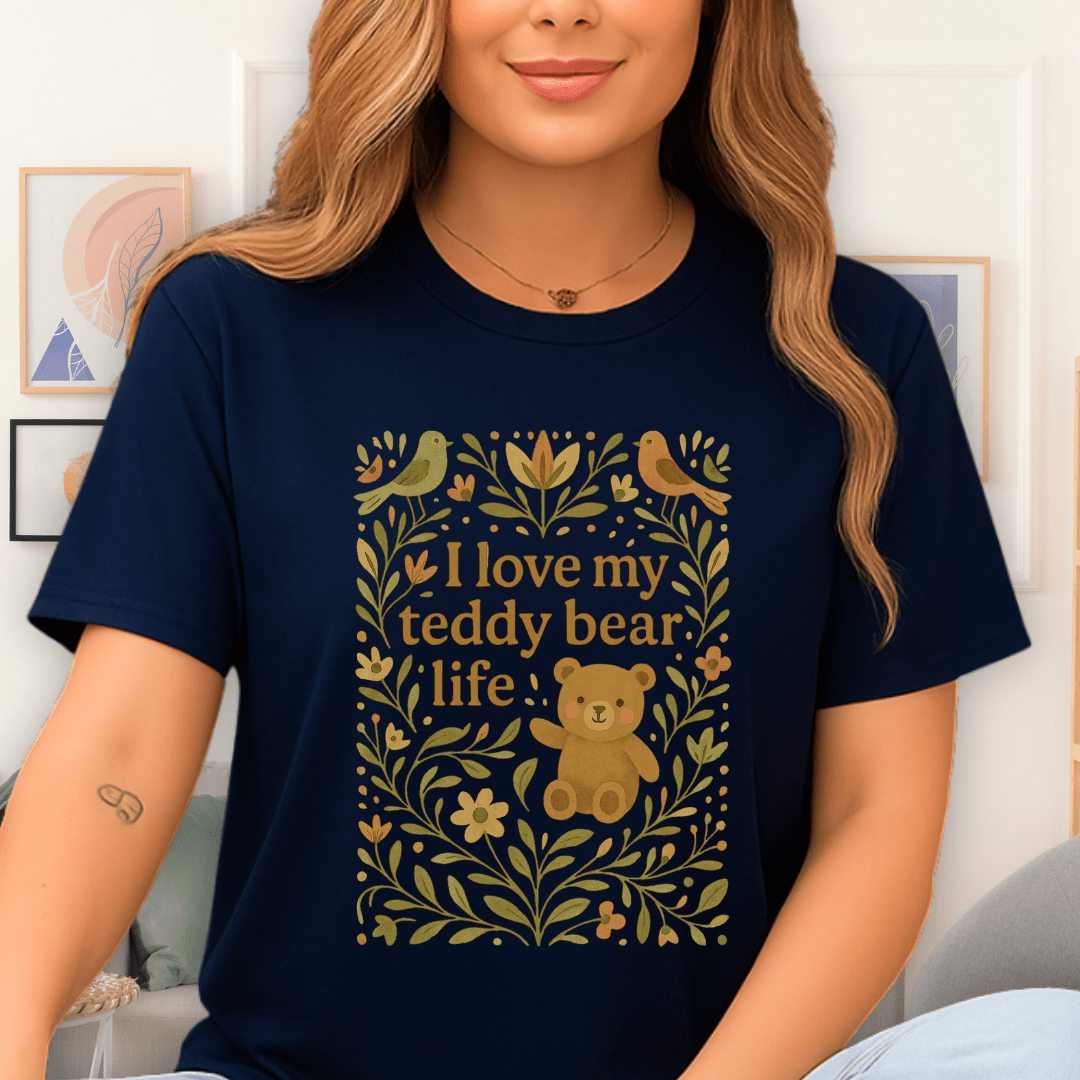 Cool Teds Teddy-Bear Love Life T-Shirt Navy / S