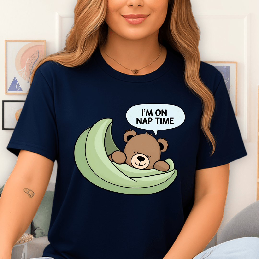 Cool Teds Teddy-Bear Teddy Naps T-Shirt Navy / S