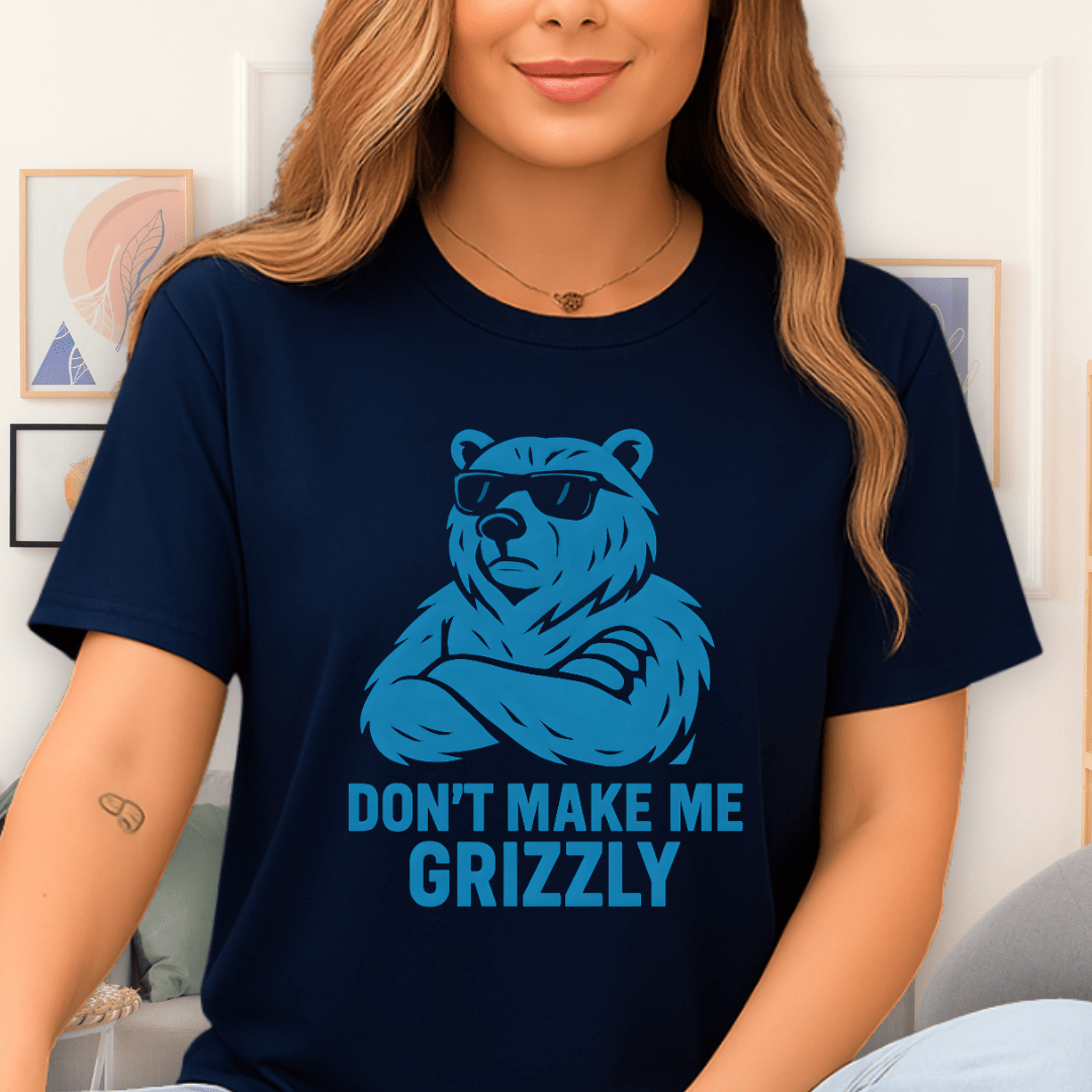 Cool Teds Teddy-Bear Cool Grizzly T-Shirt Navy / S