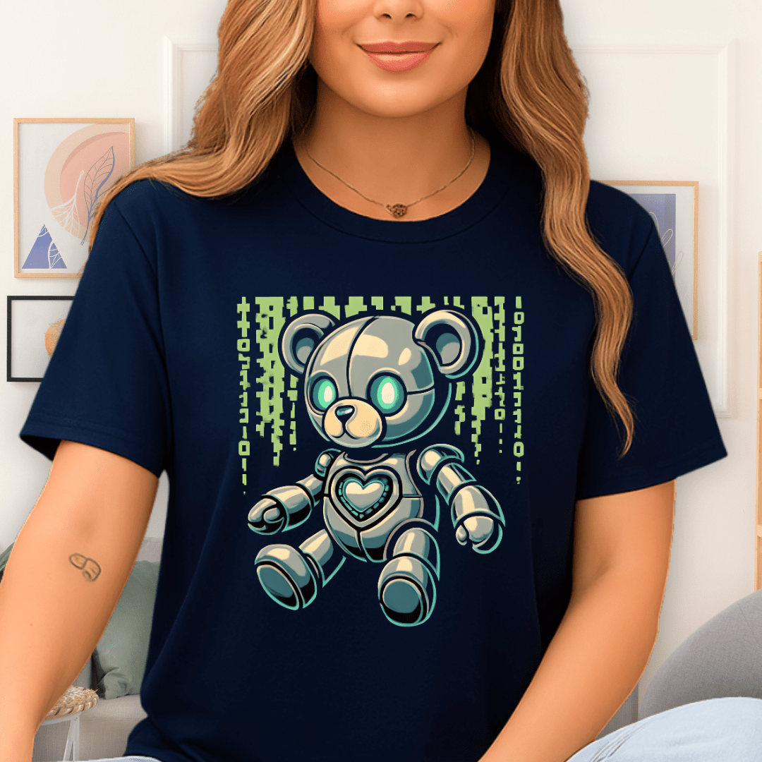 Cool Teds Teddy-Bear Mecha Teddy T-Shirt Navy / S