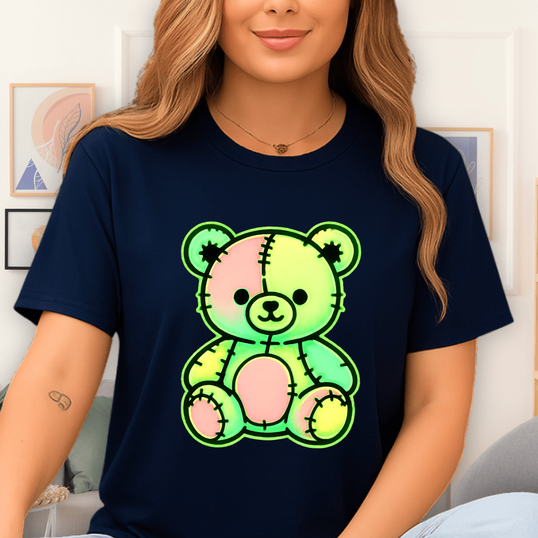 Cool Teds Teddy-Bear Kawaii Glow T-Shirt Navy / S