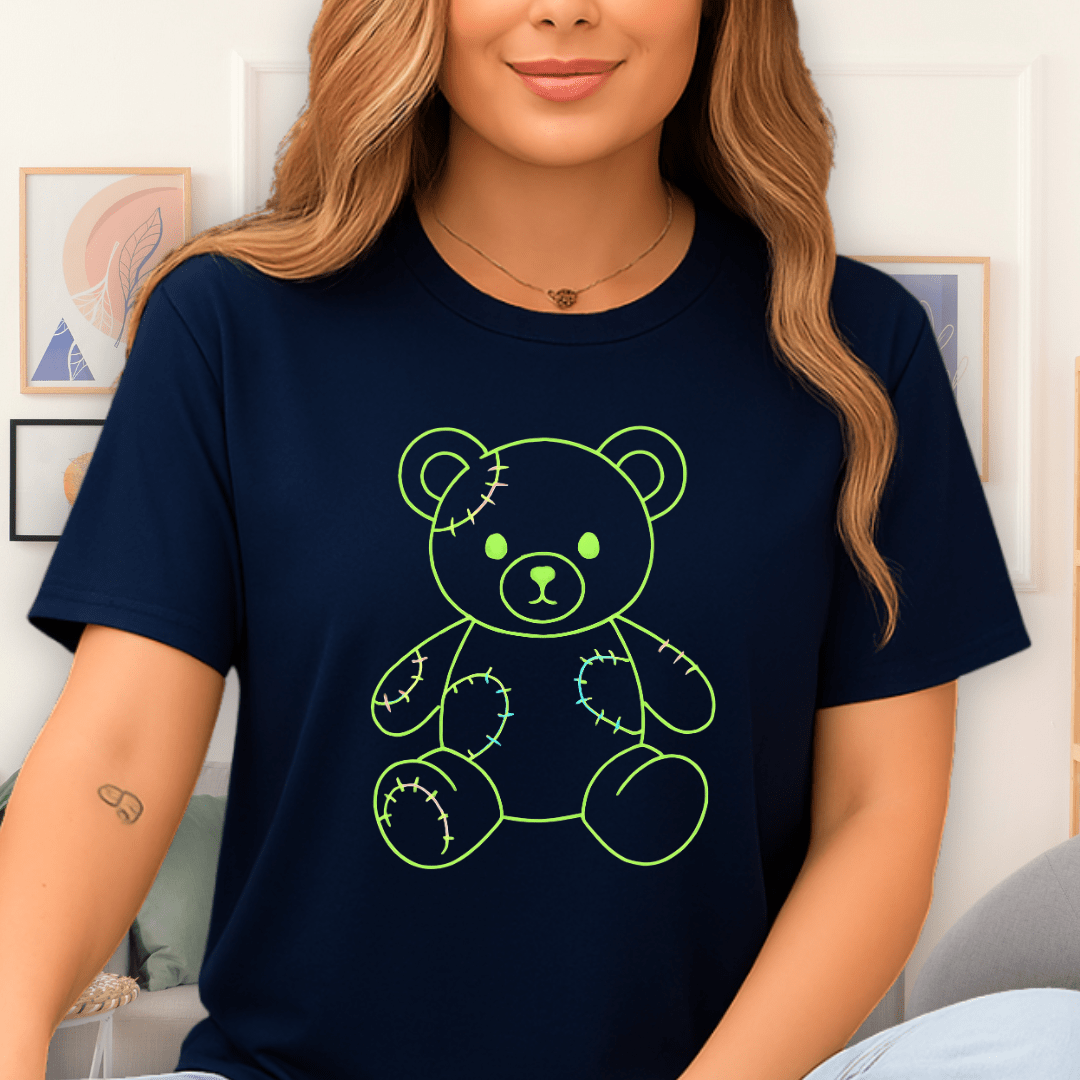 Cool Teds Teddy-Bear Neon Teddy T-Shirt Navy / S