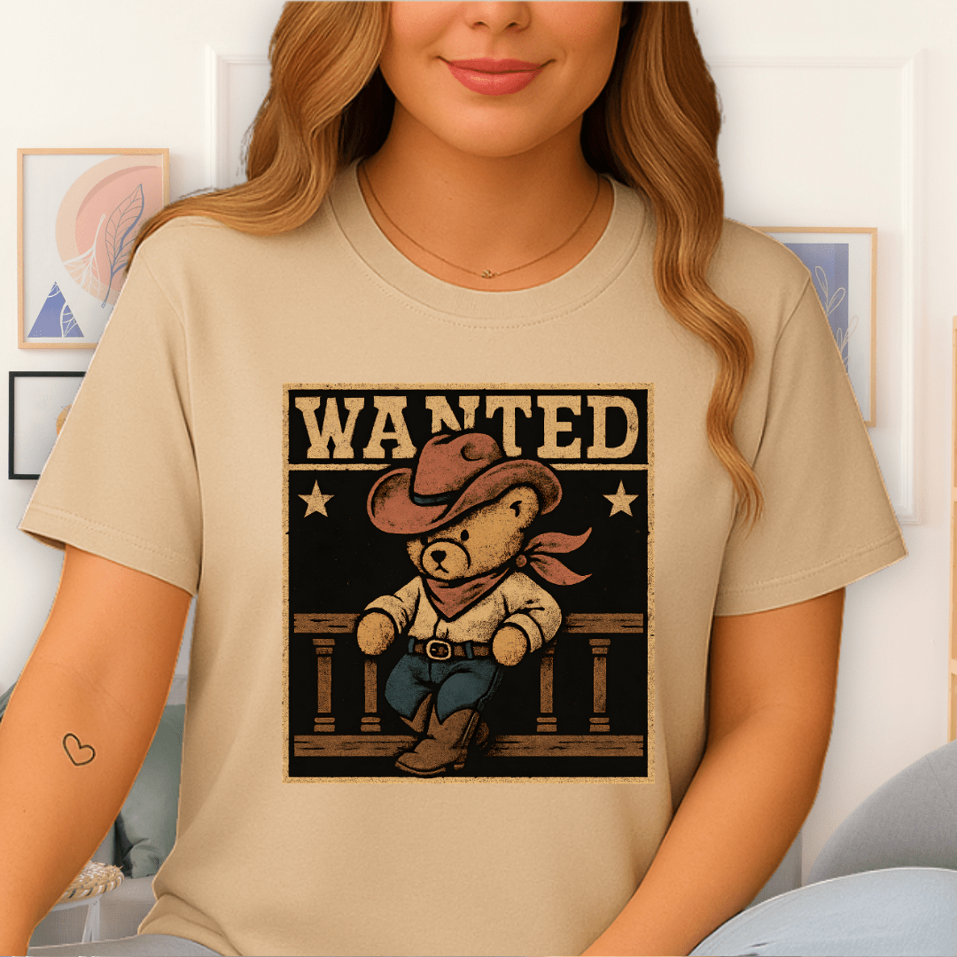 Cool Teds Teddy-Bear Wanted Bear T-Shirt Sand / S