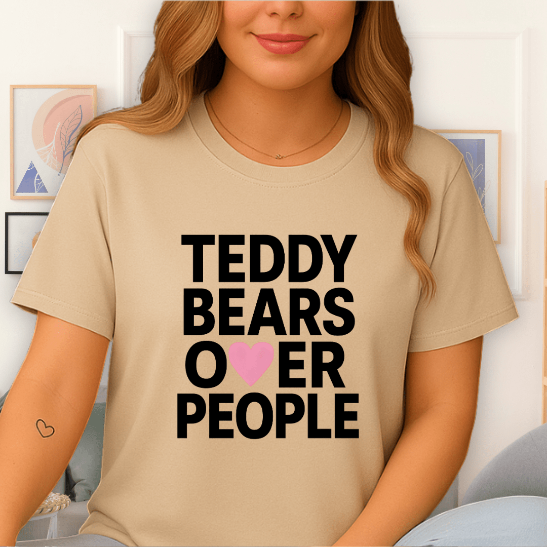 Cool Teds Teddy-Bear Teddy Lover T-Shirt Sand / S