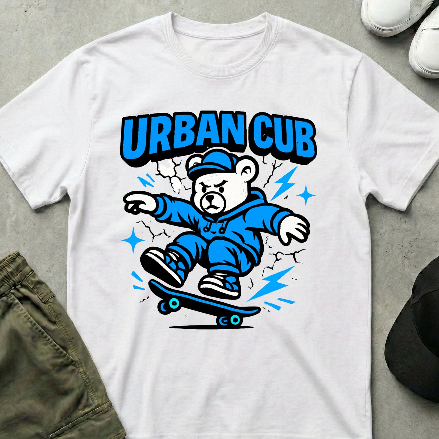 Cool Teds Teddy-Bear Urban Cub T-Shirt White / S