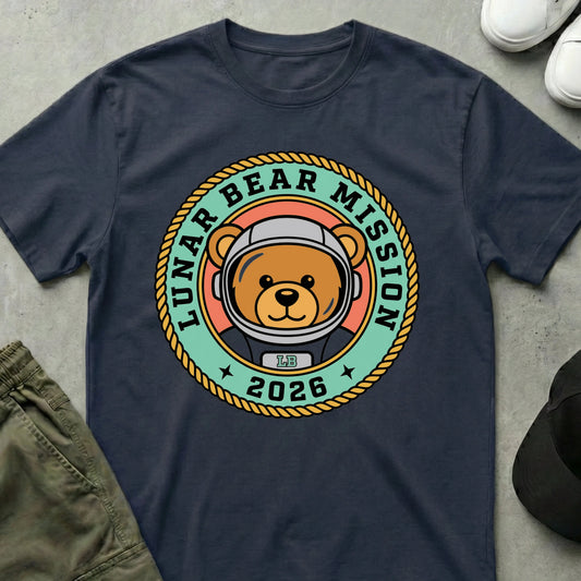 Cool Teds Teddy-Bear Lunar Cadet T-Shirt Navy / S