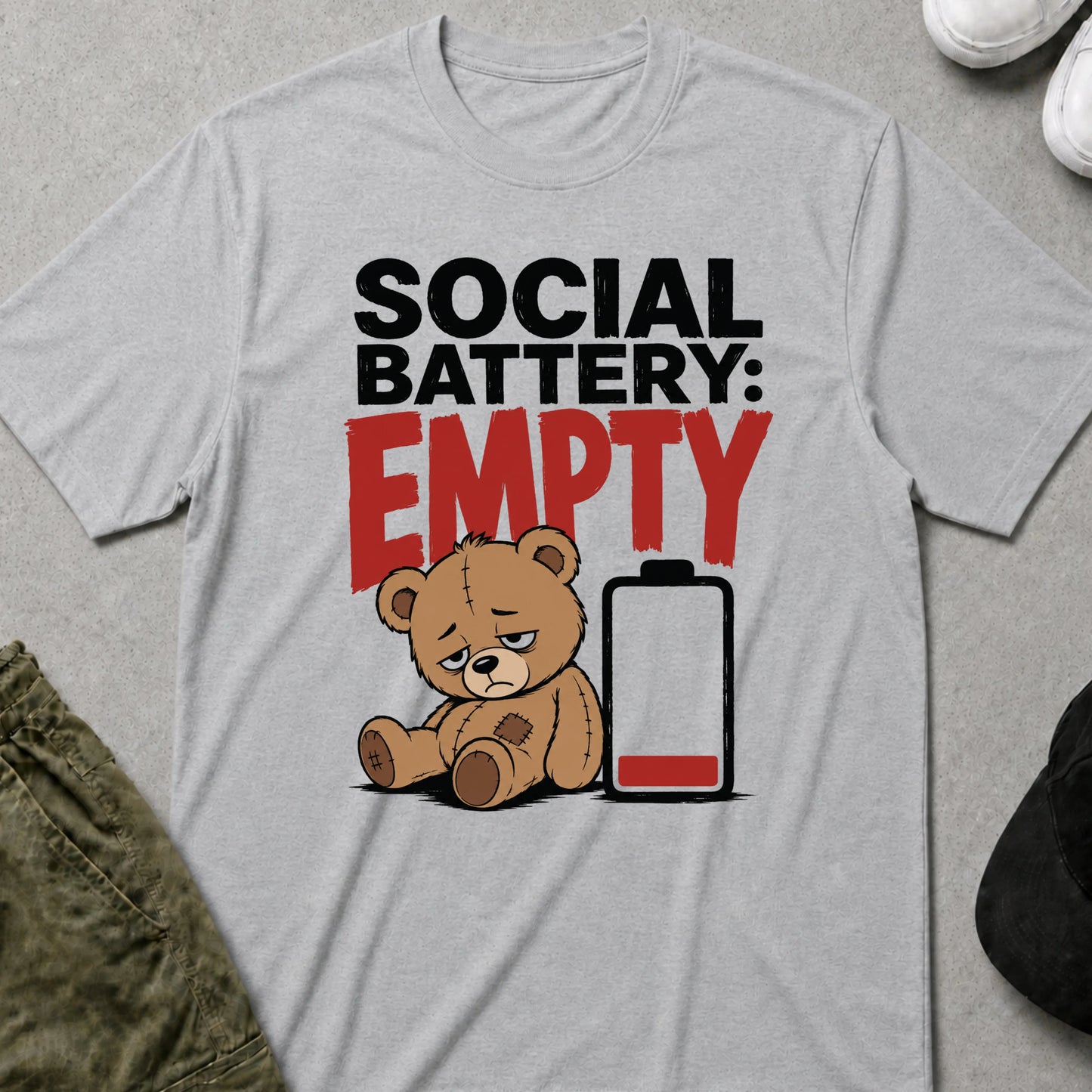 Anti-social T-Shirt Sport Grey