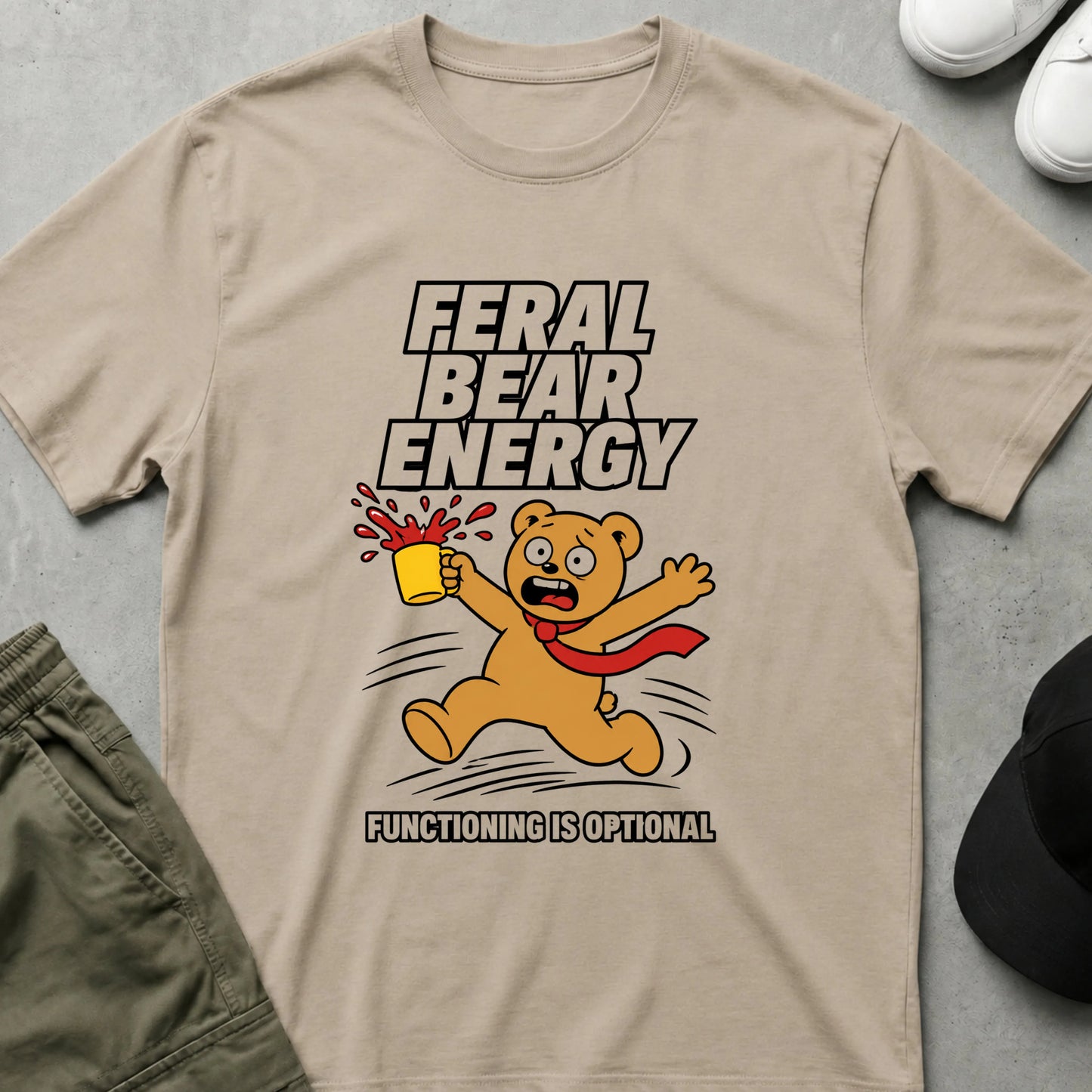 Bear Energy T-Shirt Sand