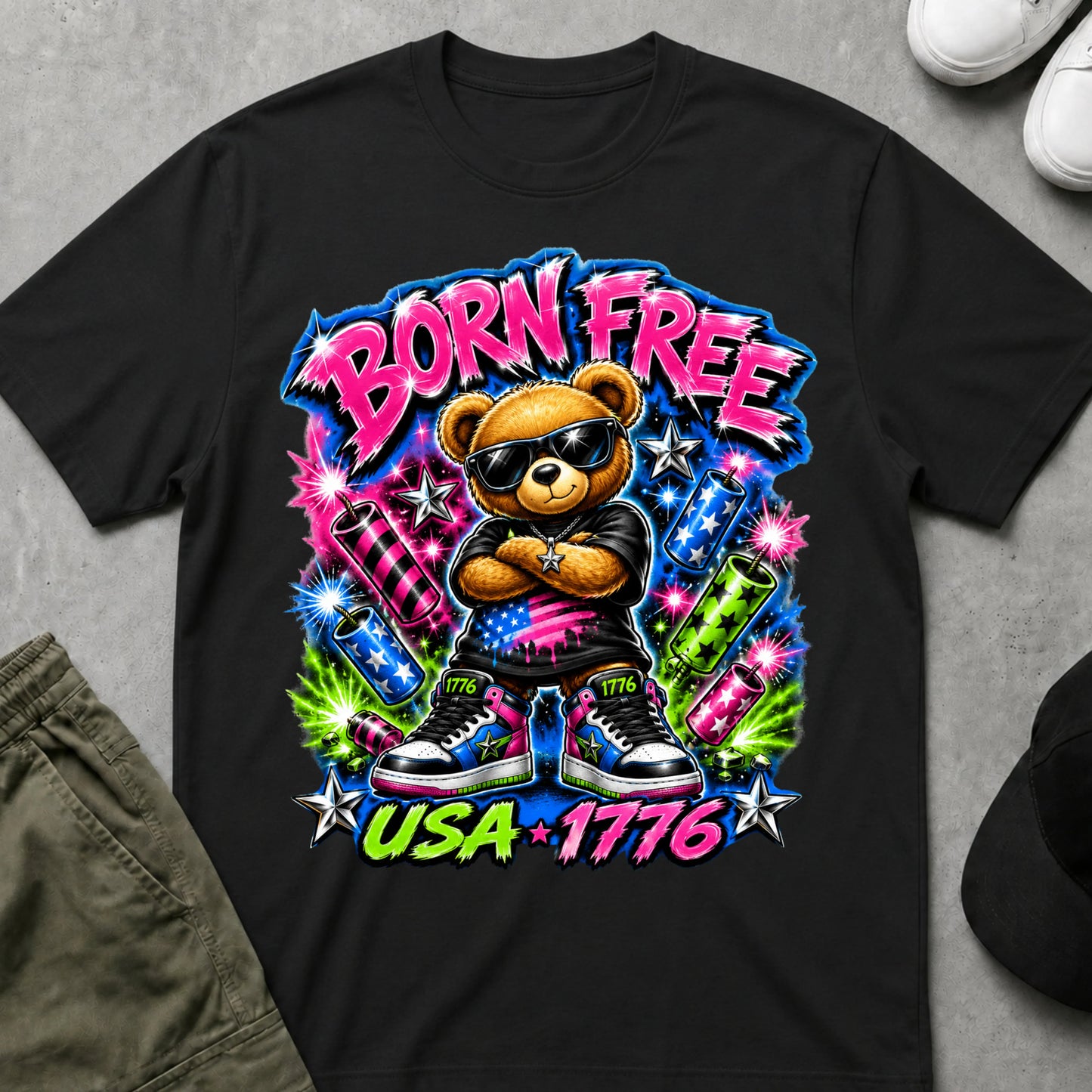 Born Free T-Shirt Black