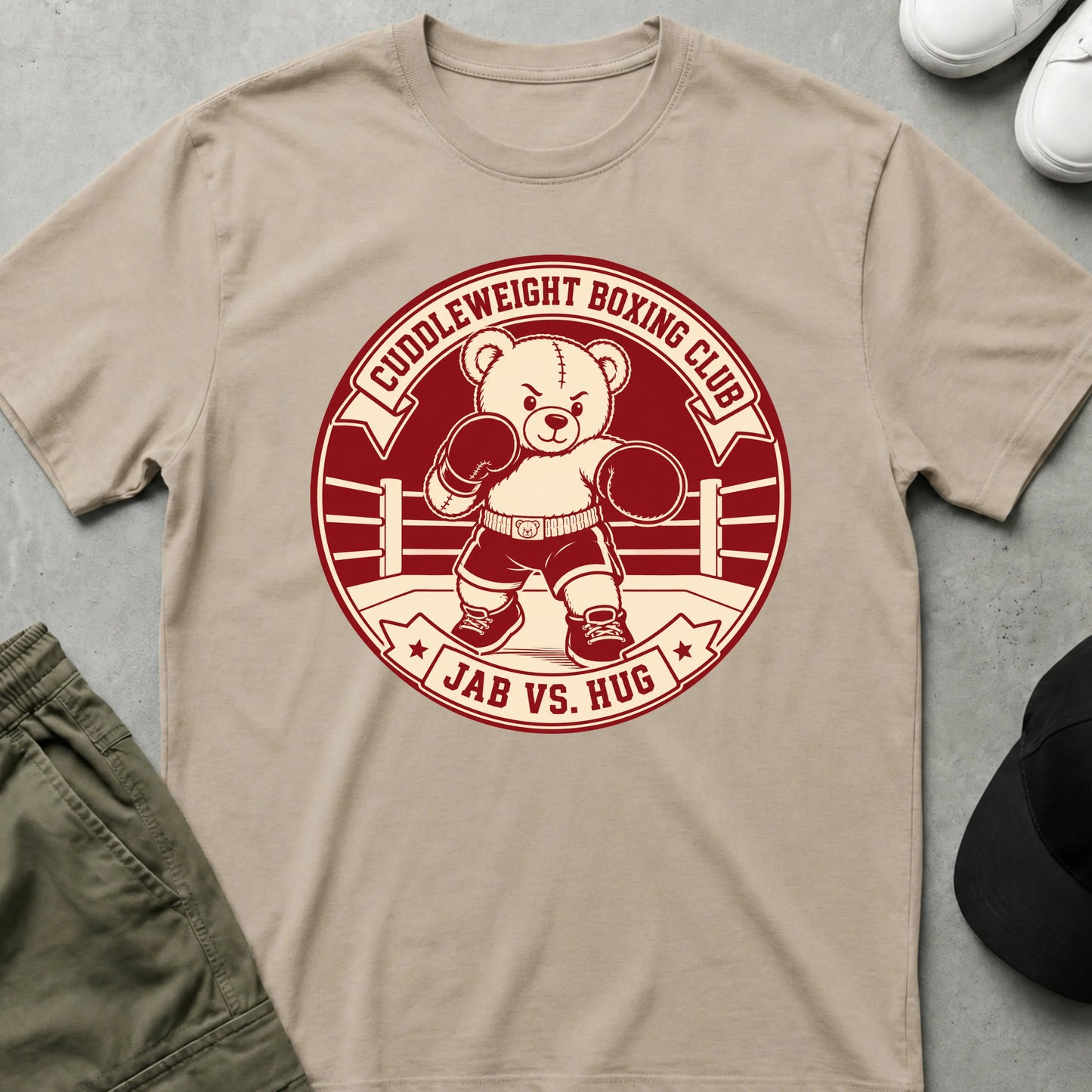 Cool Teds Teddy-Bear Boxing Club Bear T-Shirt Sand / S