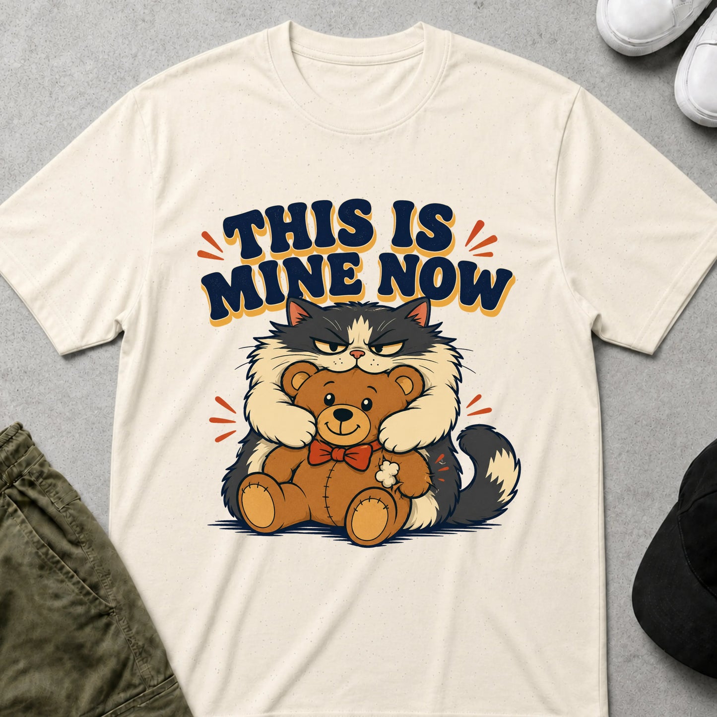Cool Teds Teddy-Bear Cats & Bears T-Shirts Natural / S