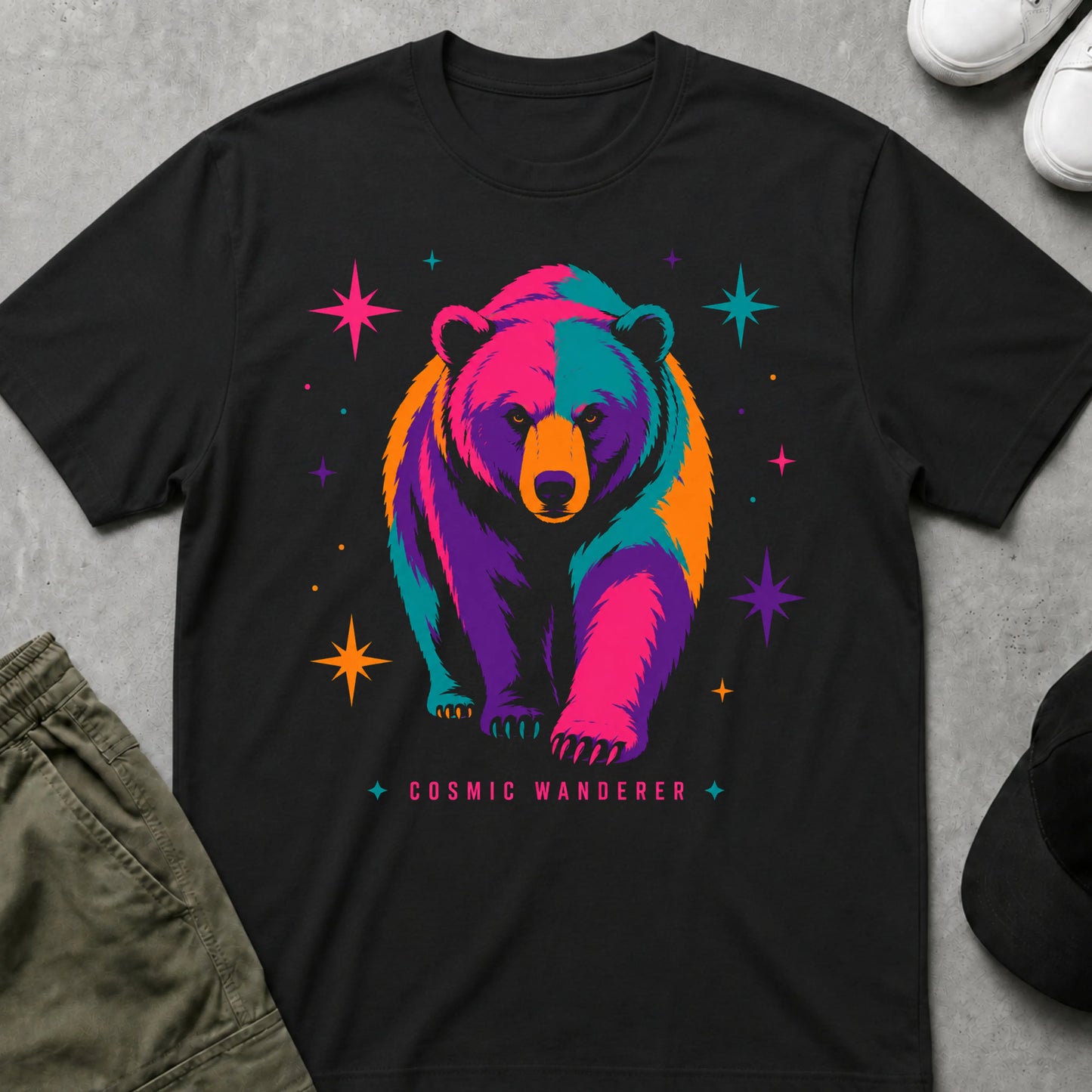 Cosmic Wanderer T-Shirt Black