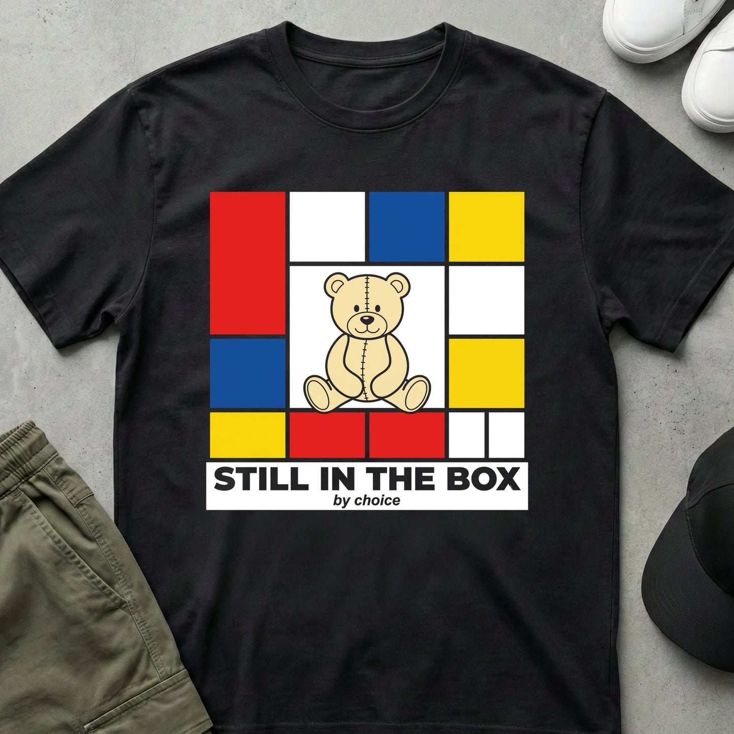 Box Bear T-Shirt Black