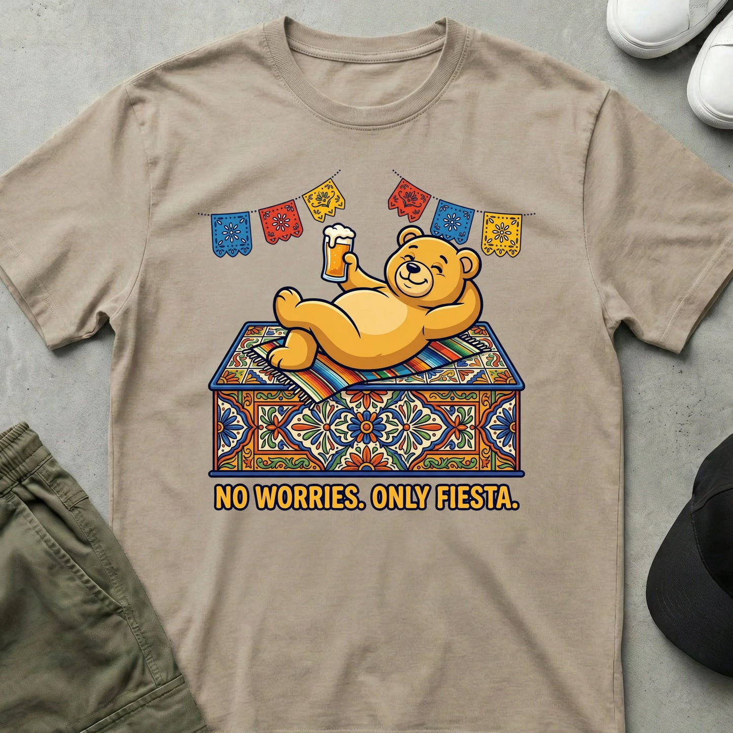 Fiesta Bear T-Shirt Sand