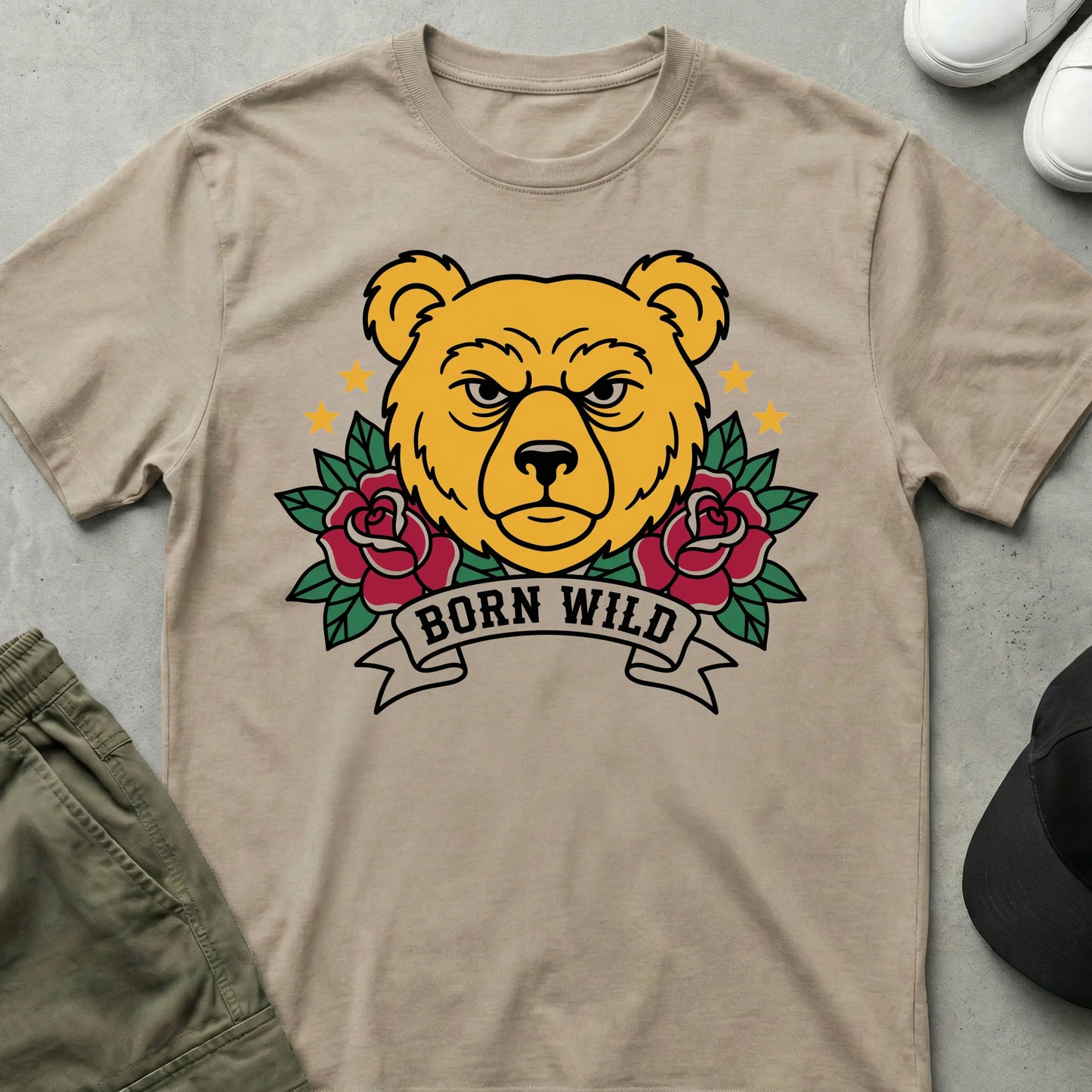 Born Wild T-Shirt Sand