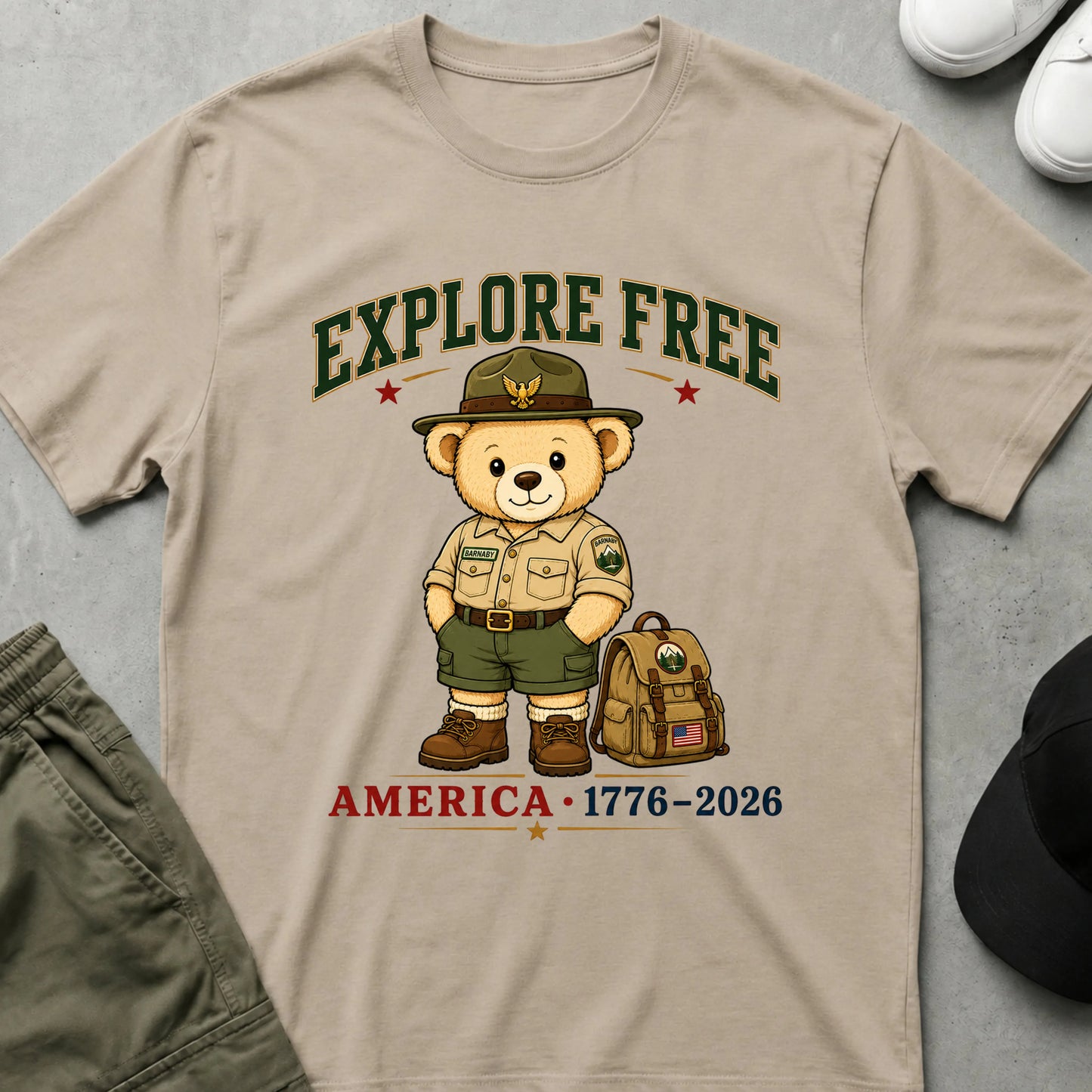 Freedom 1776 T-Shirt Sand