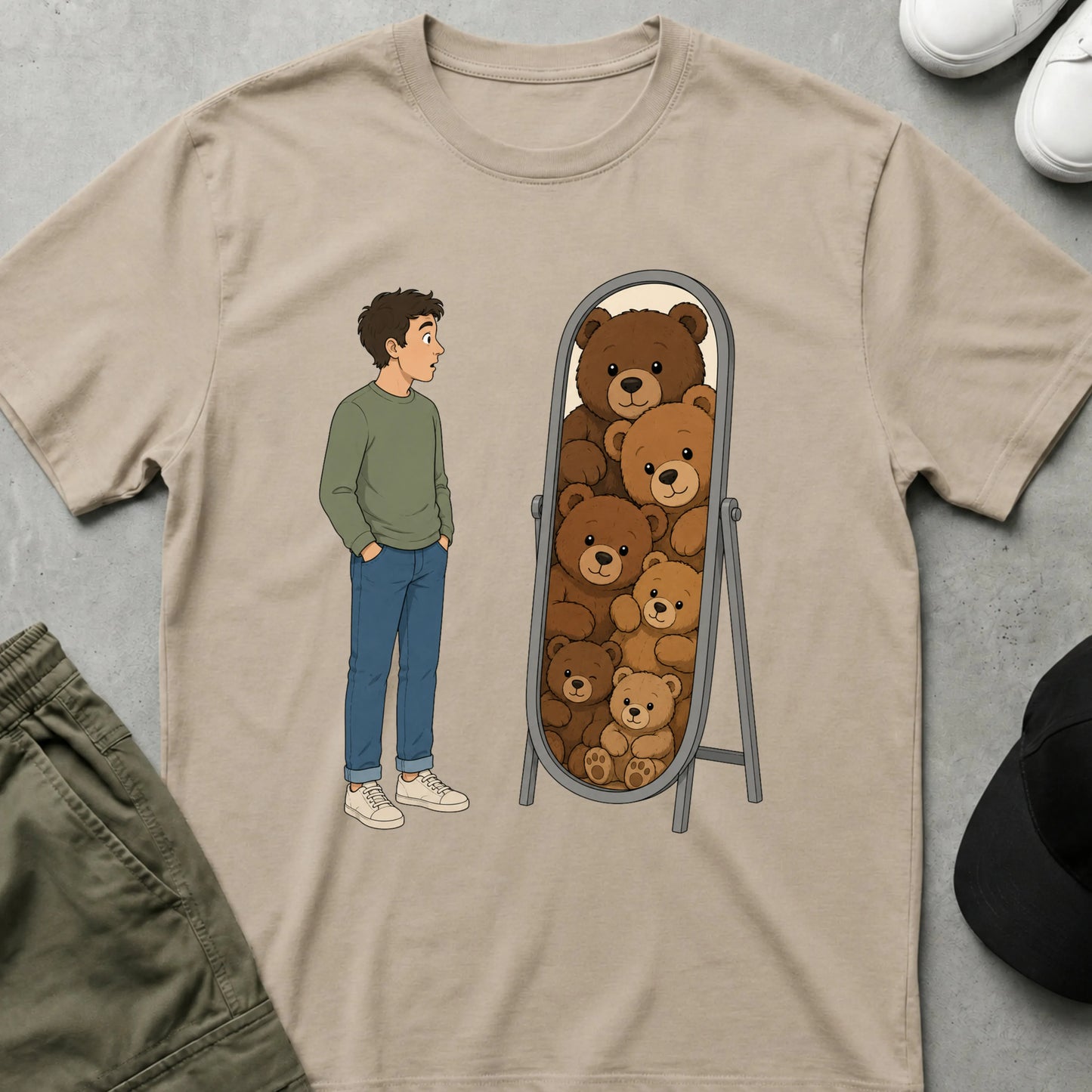 Friendly Faces T-Shirt Sand