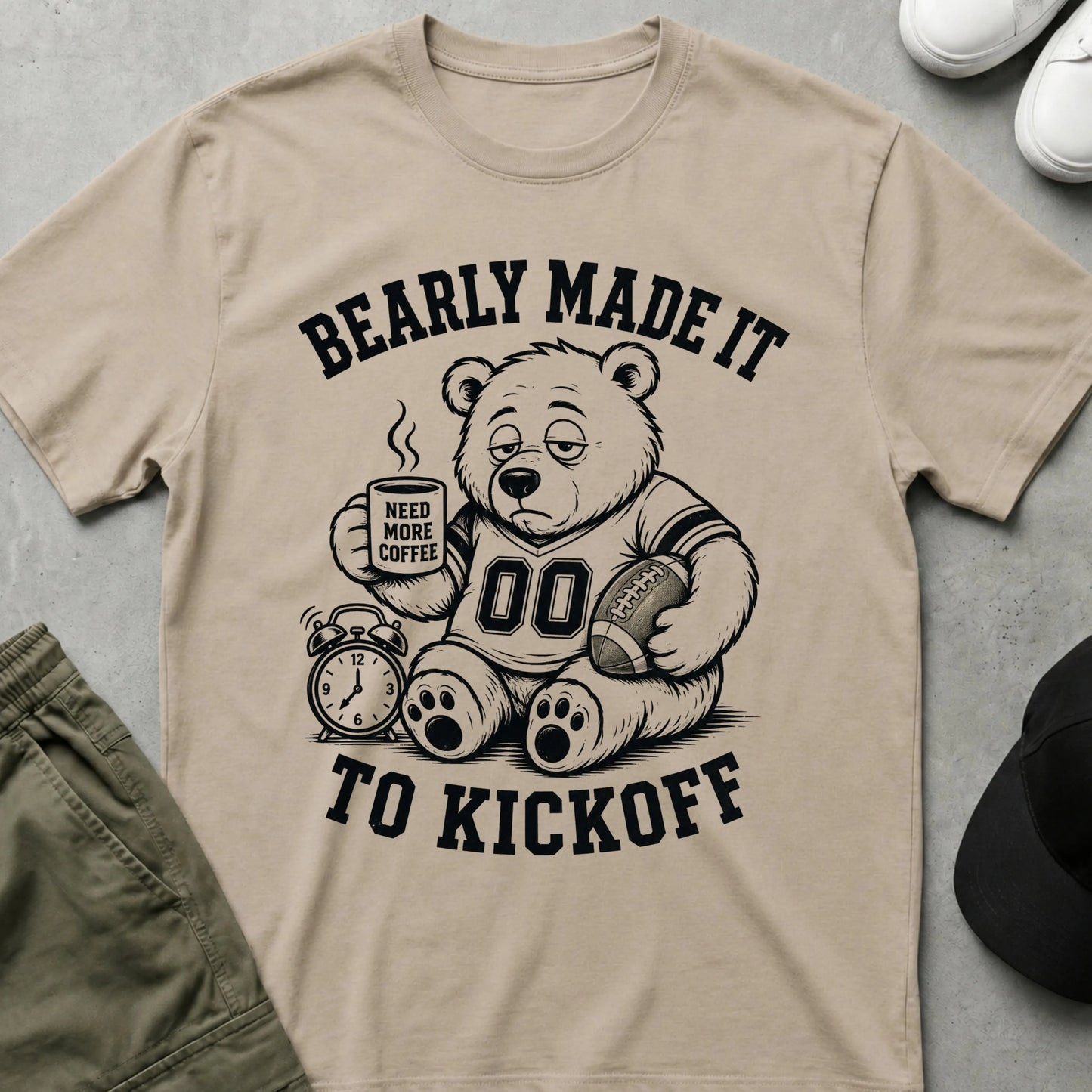 Cool Teds Teddy-Bear Gridiron Gordon T-Shirt Sand / S