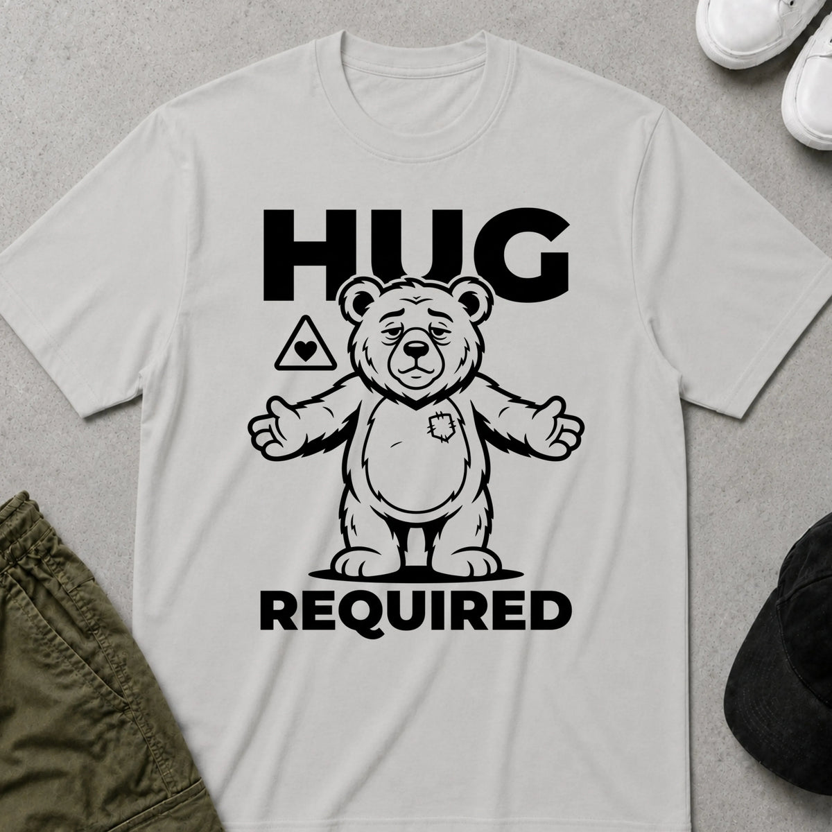Hug Required T-Shirt Ice Grey