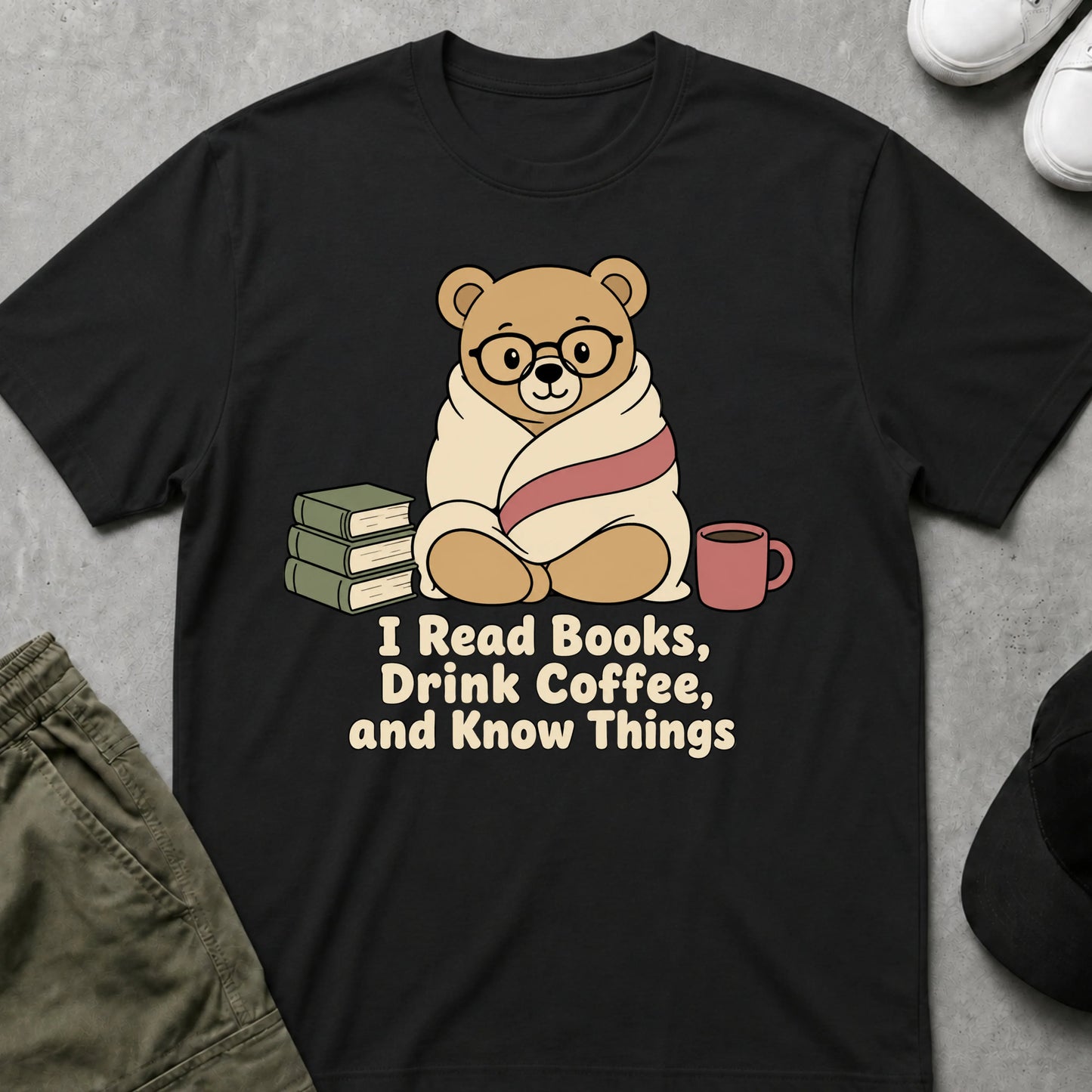 I Read Books T-Shirt Black