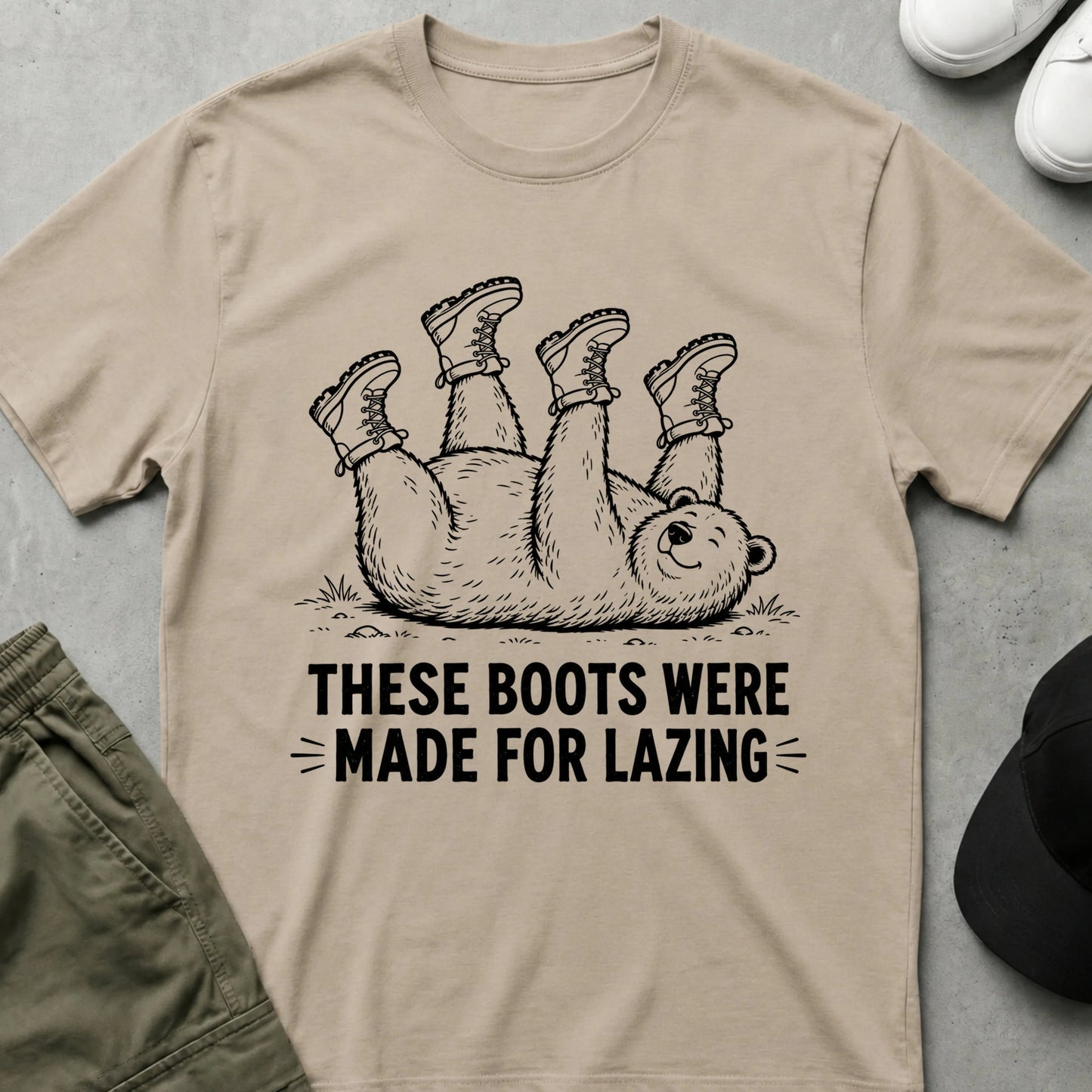Lazy Boots T-Shirt Sand
