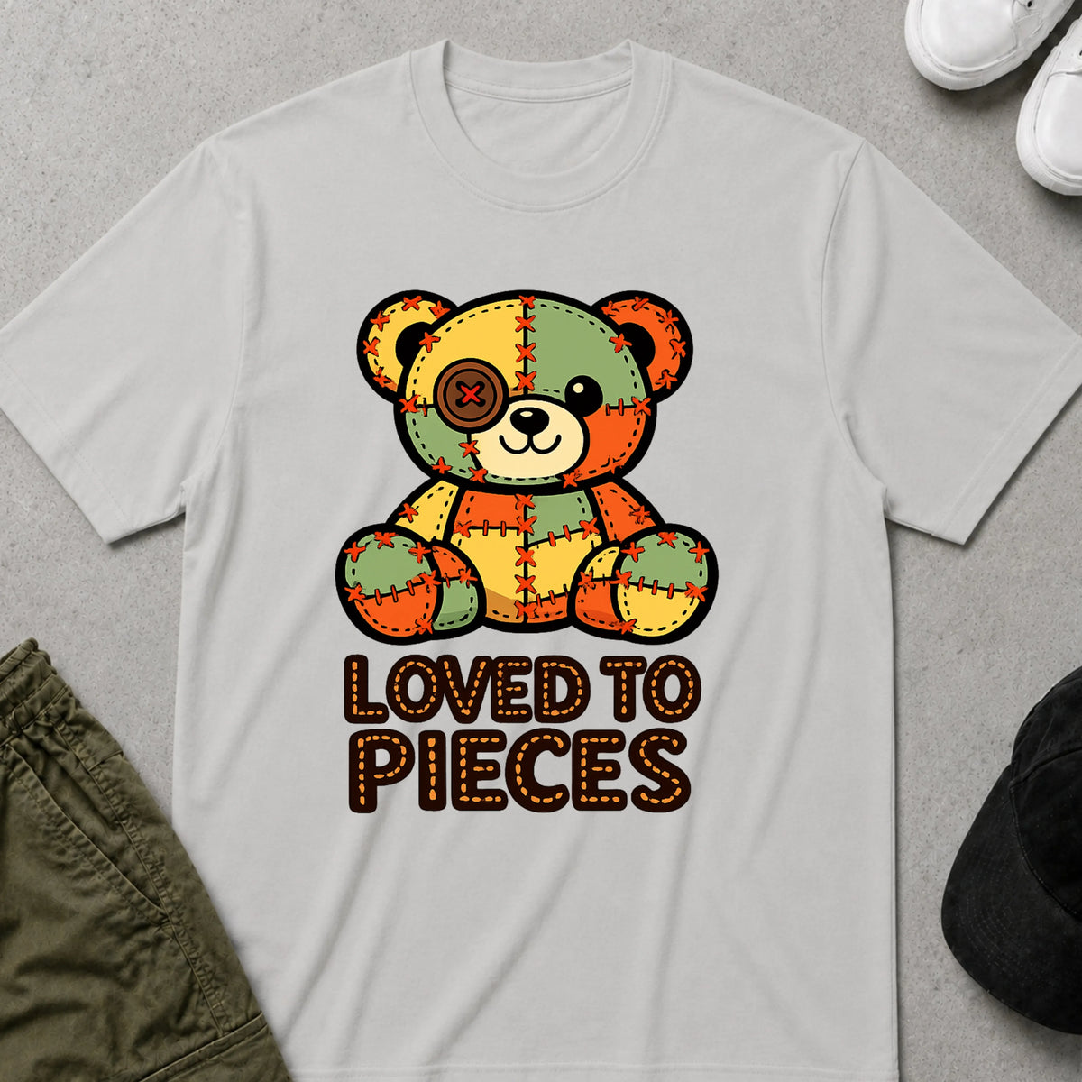 Loved to Pieces T-Shirt Ice Grey
