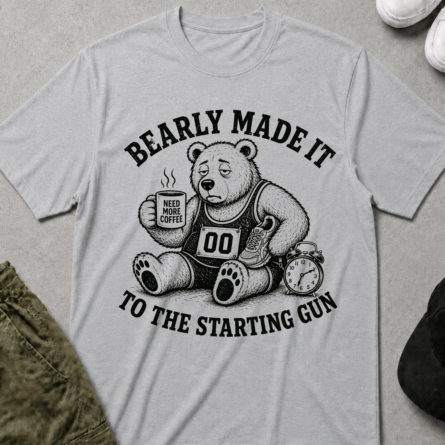 Cool Teds Teddy-Bear Marathon Magic T-Shirt Sport Grey / S