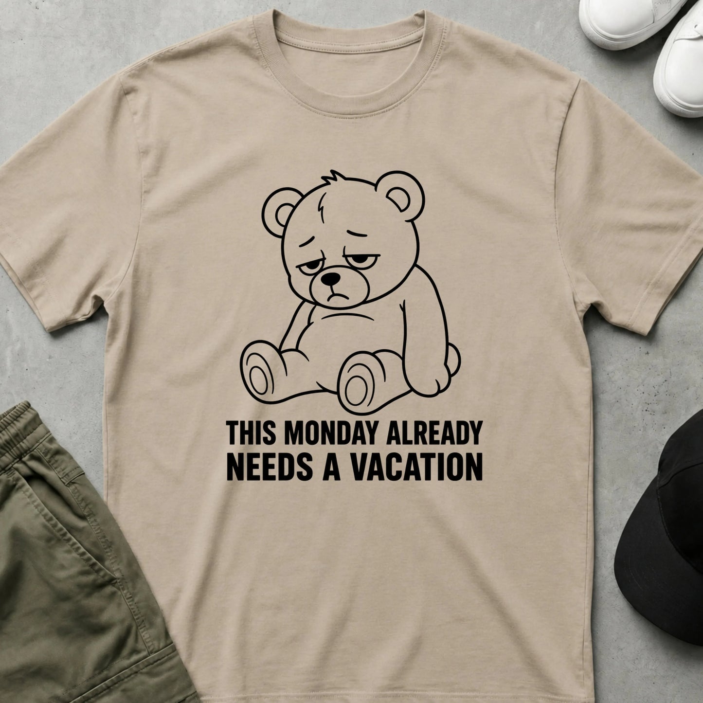 Monday Vacation T-Shirt Sand