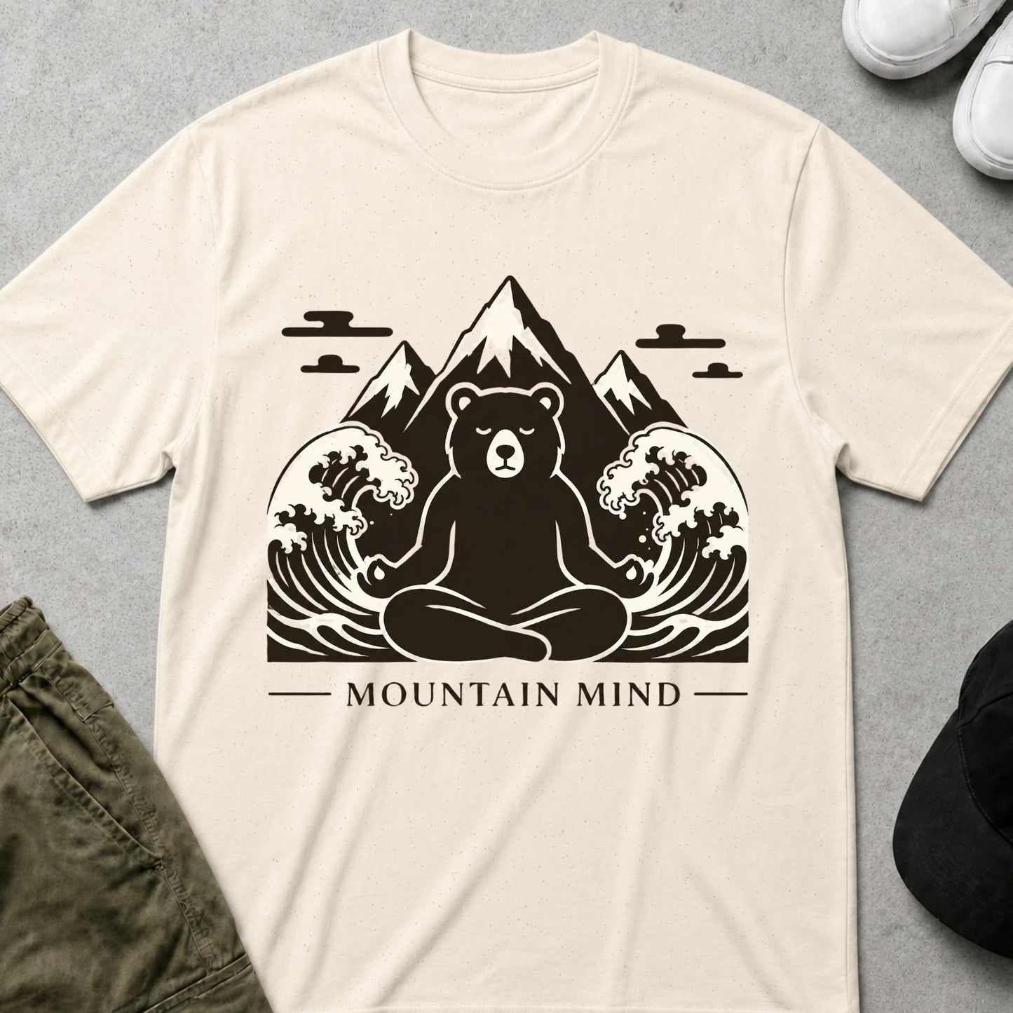 Cool Teds Teddy-Bear Mountain Mind T-Shirt Natural / S