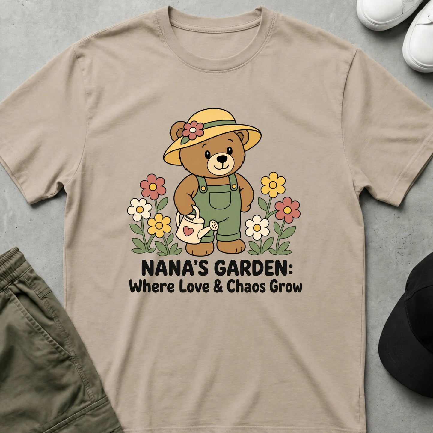 Nana's Garden T-Shirt Sand
