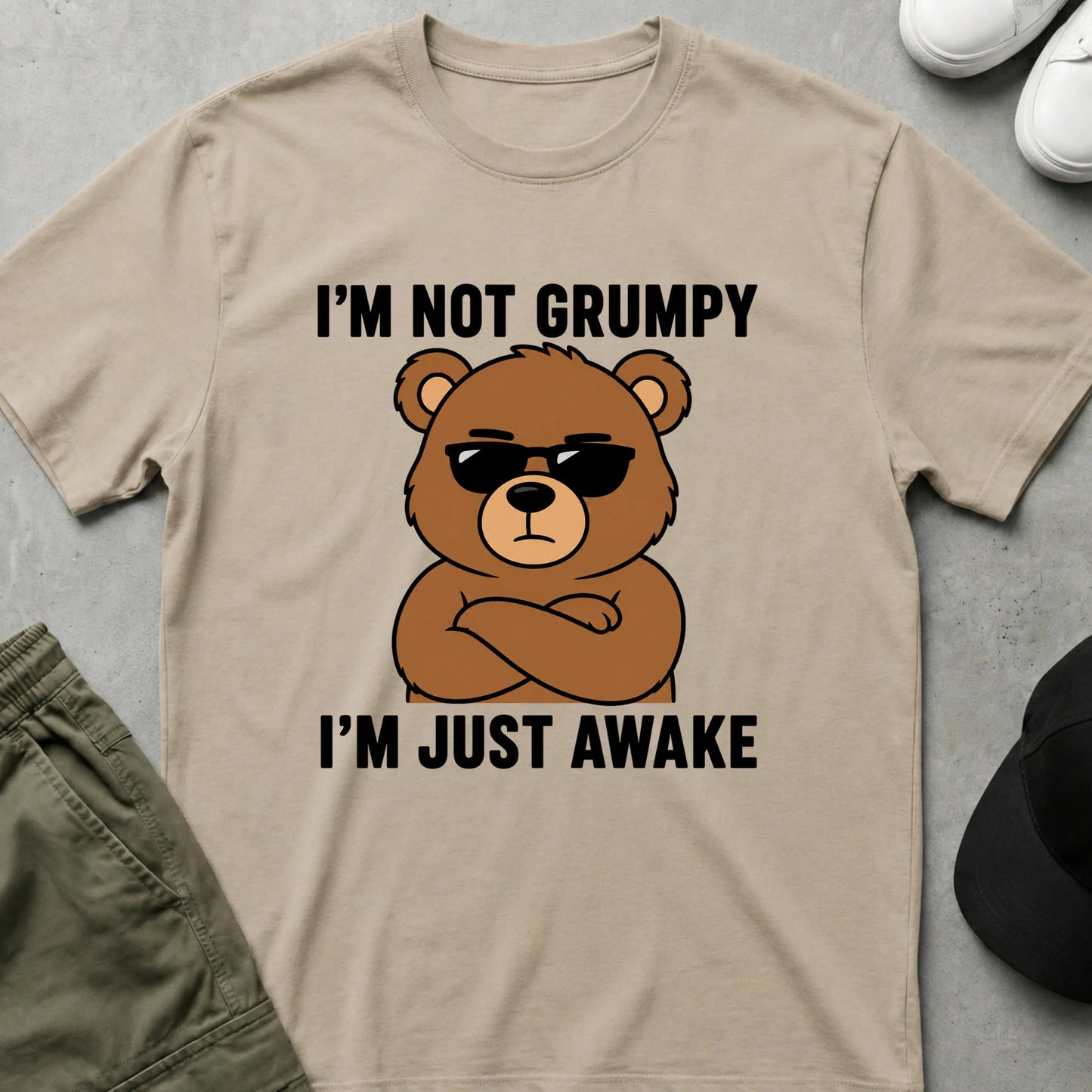 Not Grumpy T-Shirt Sand
