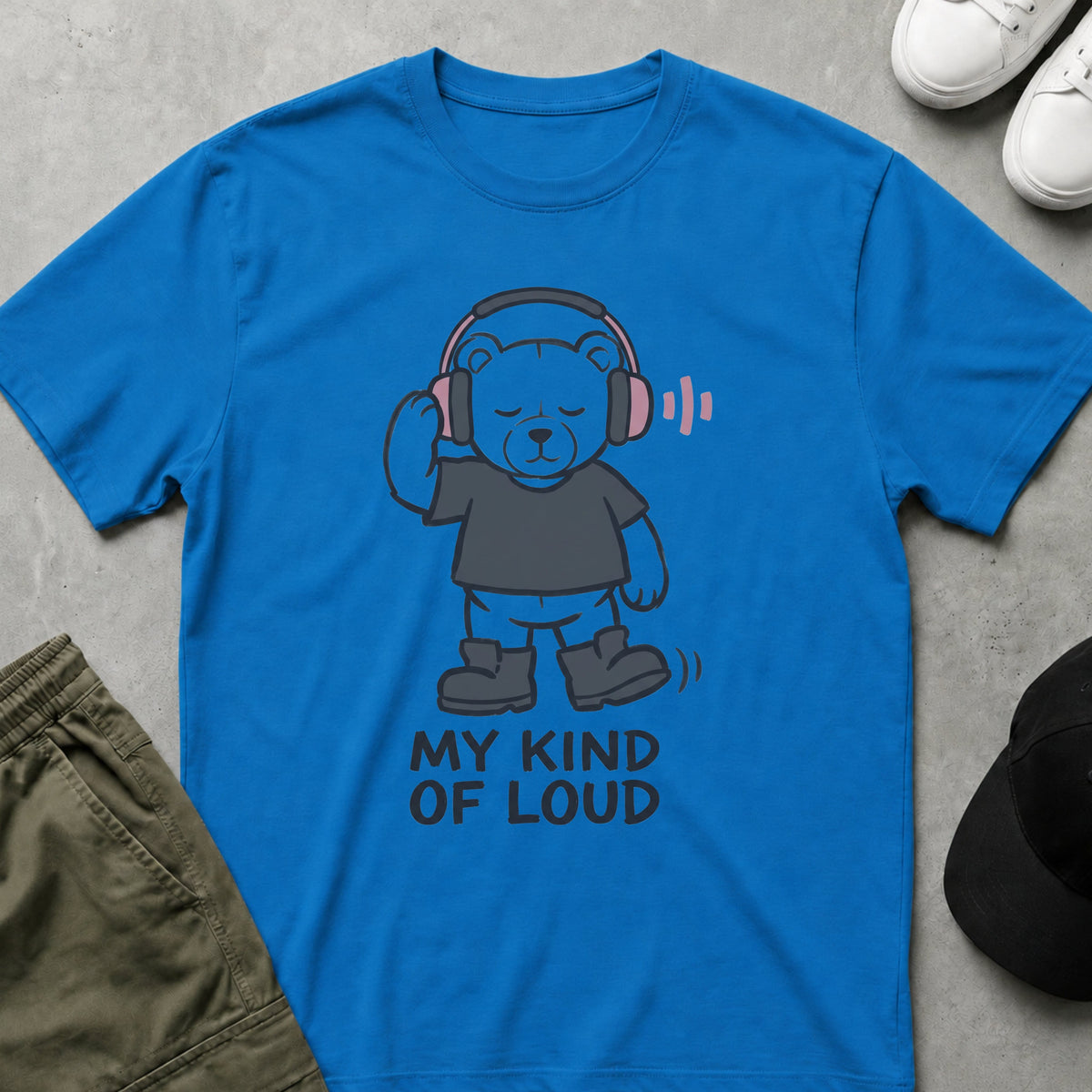 Loud Bear T-Shirt Sapphire