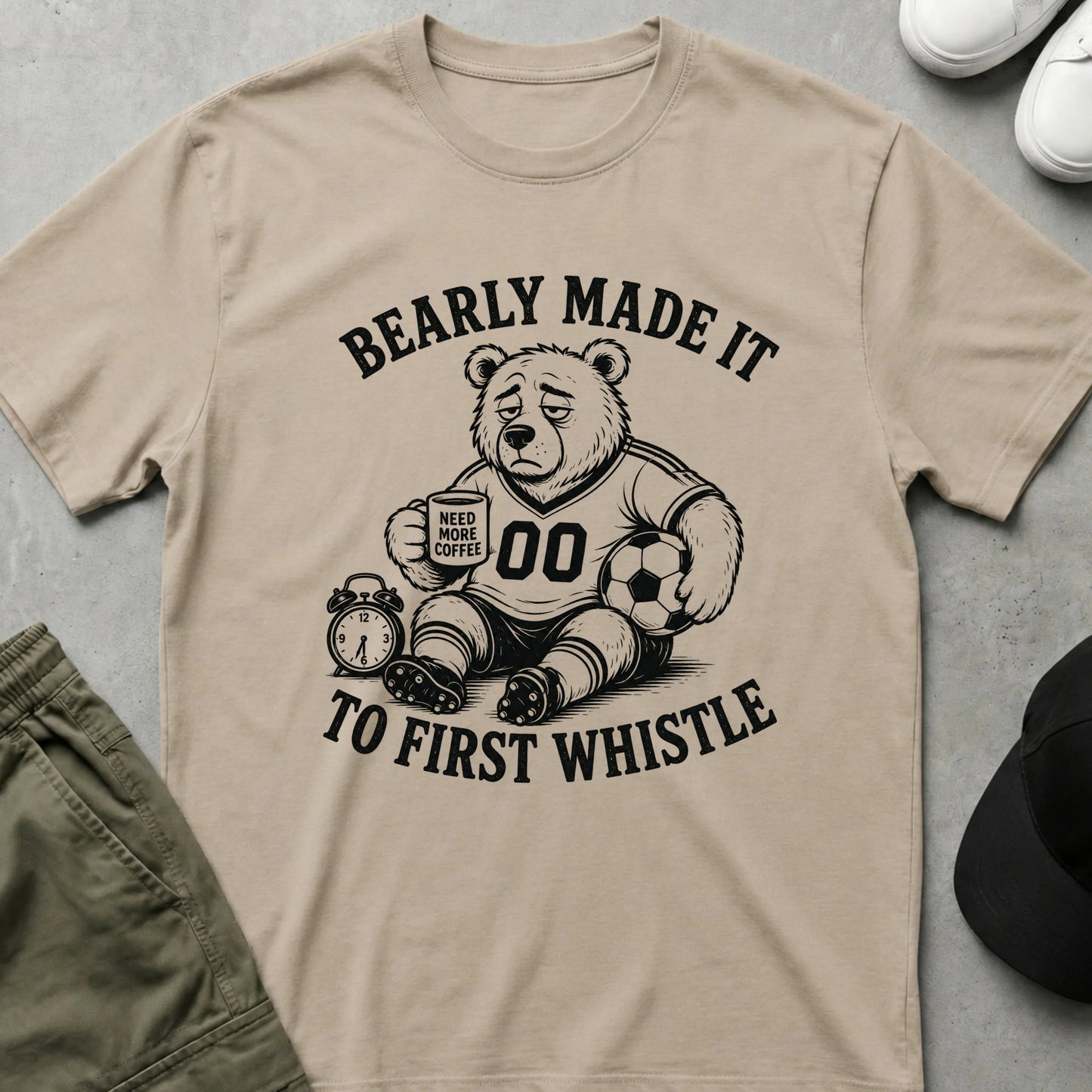 Cool Teds Teddy-Bear Soccer Star T-Shirt Sand / S