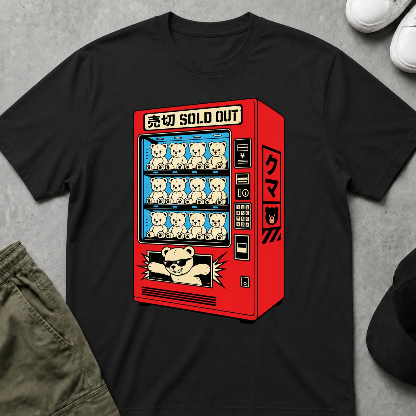 Cool Teds Teddy-Bear Sold Out T-Shirt Black / S