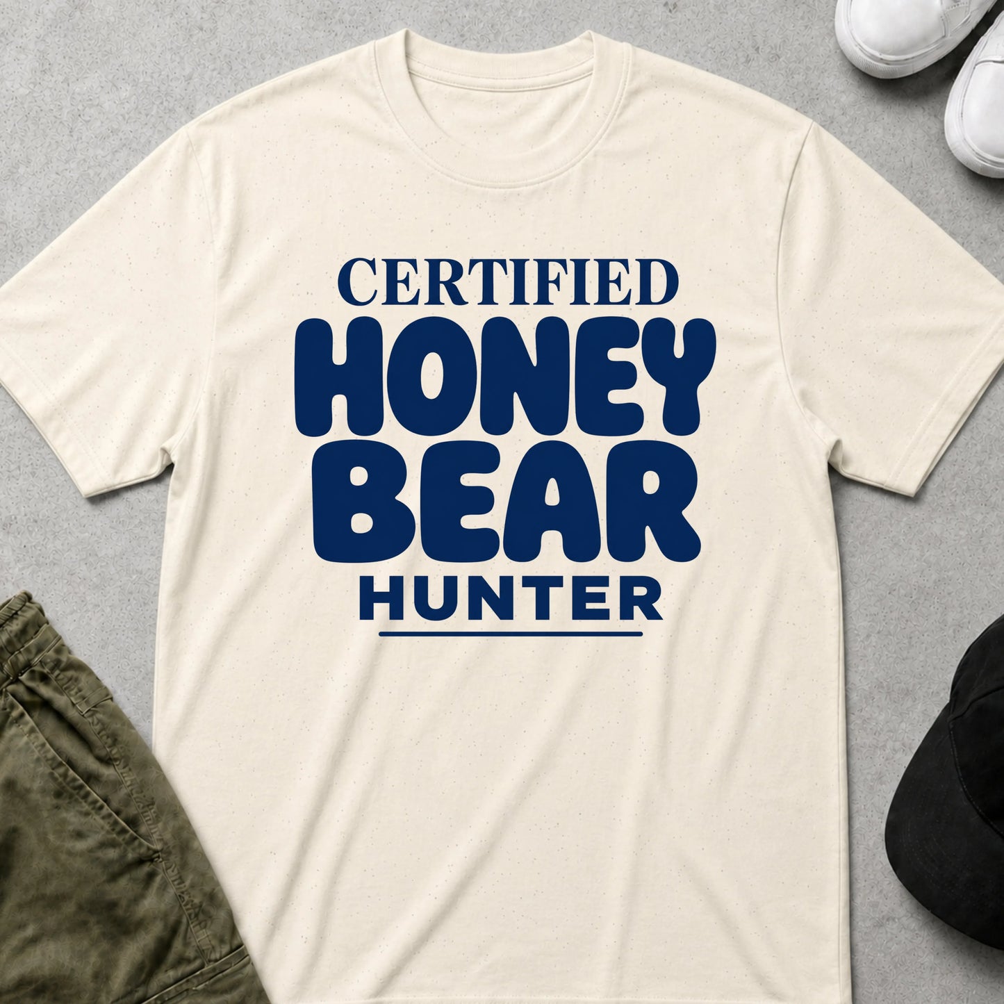 Cool Teds Teddy-Bear Honey Bear Hunter T-Shirt Natural / S