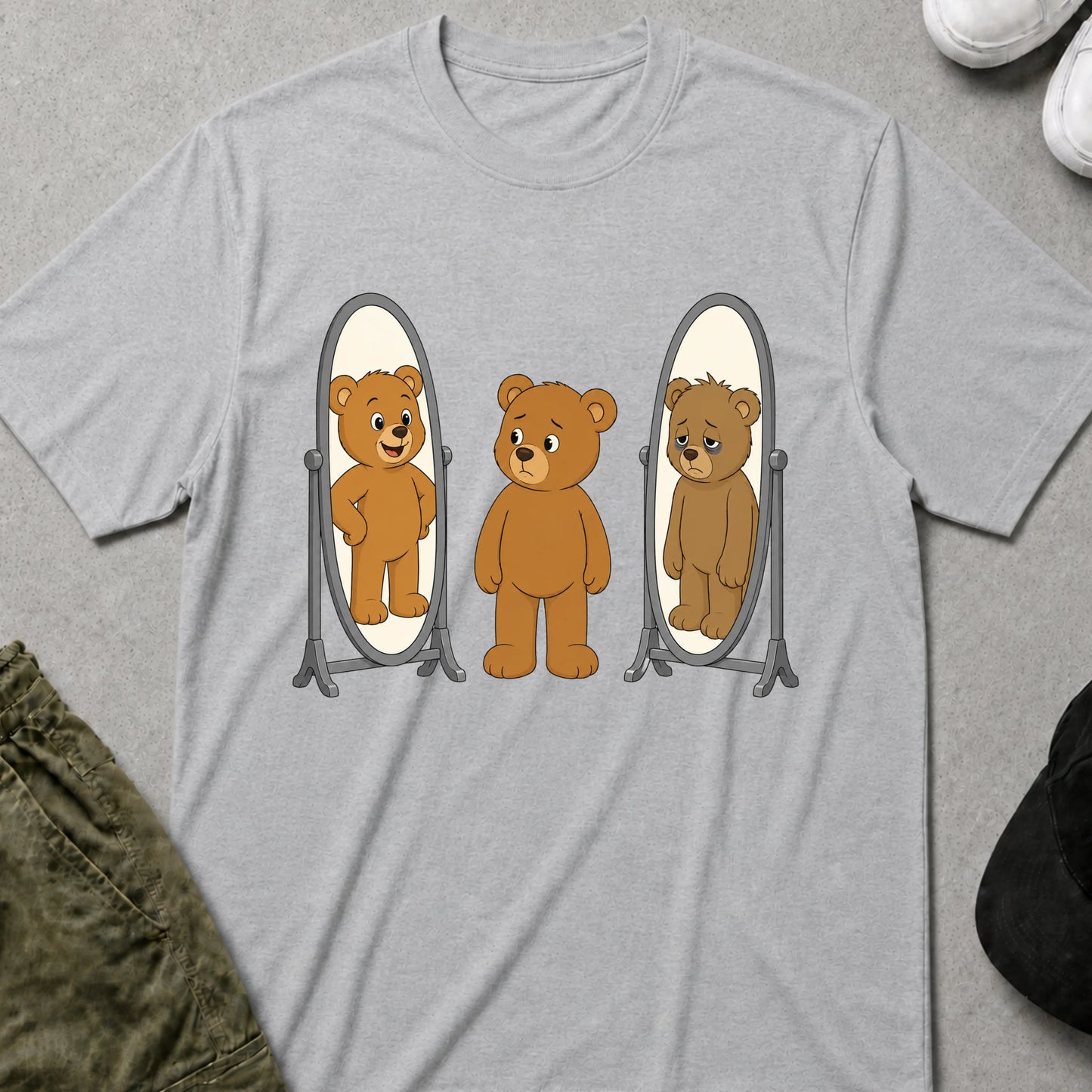 Who am I Today T-Shirt Sport Grey