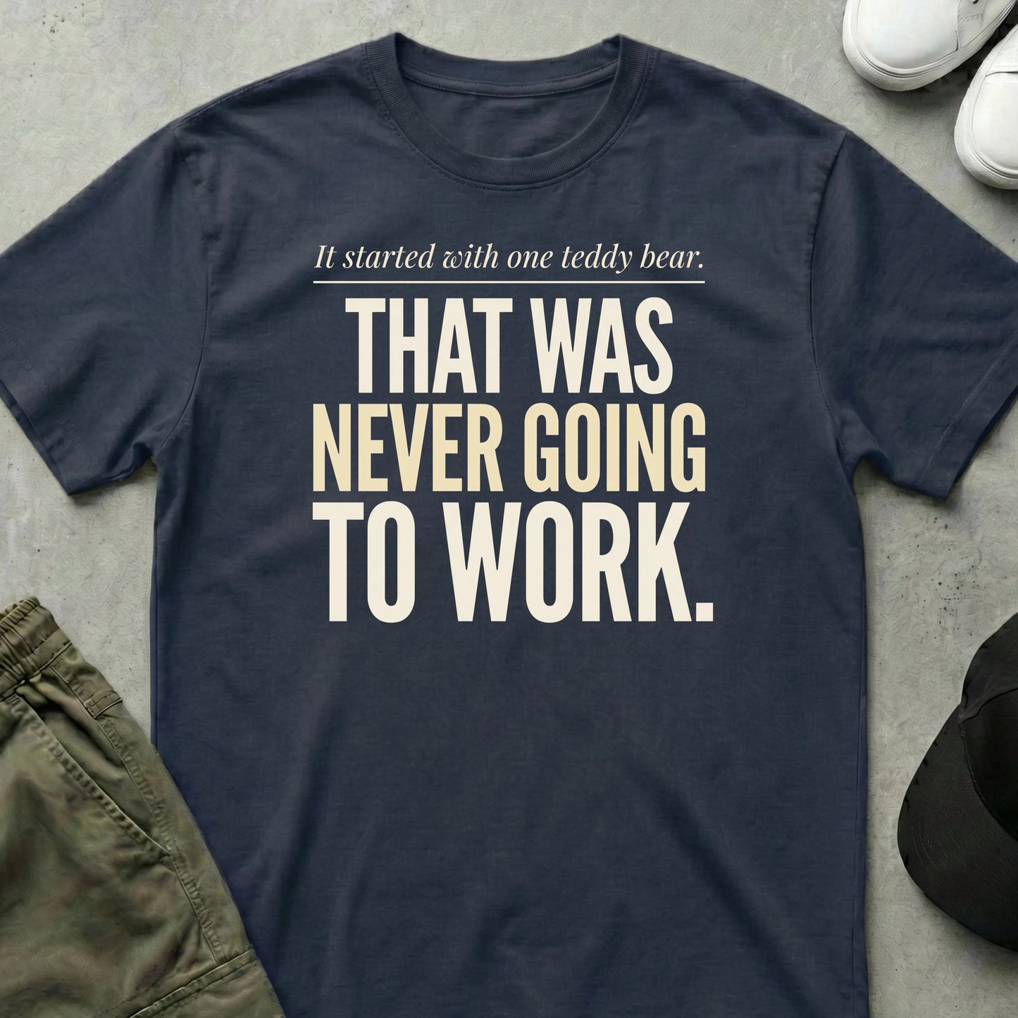 Never Going to Work T-Shirt Navy
