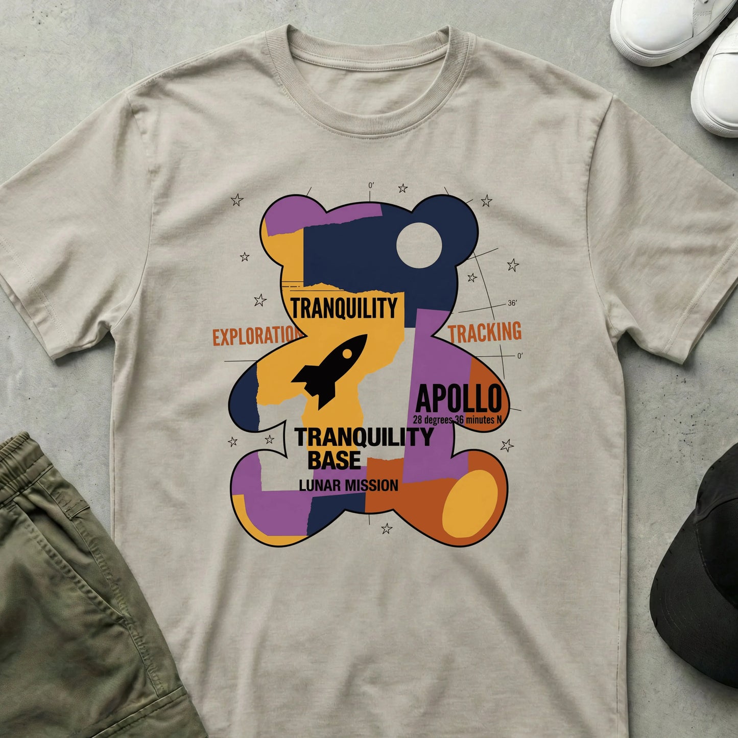Rocket Bear T-Shirt Ice Grey