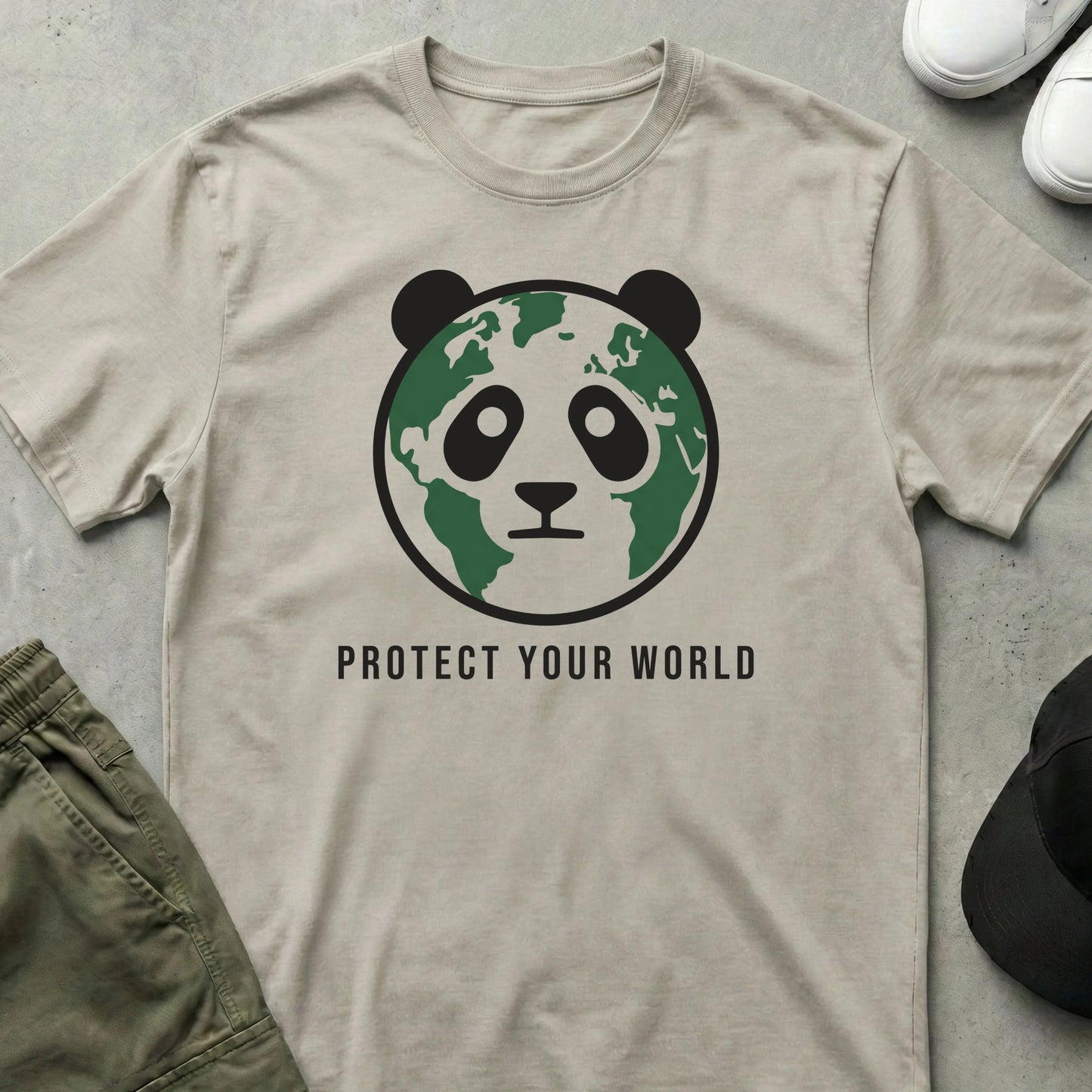 Protect Your World T-Shirt Ice Grey