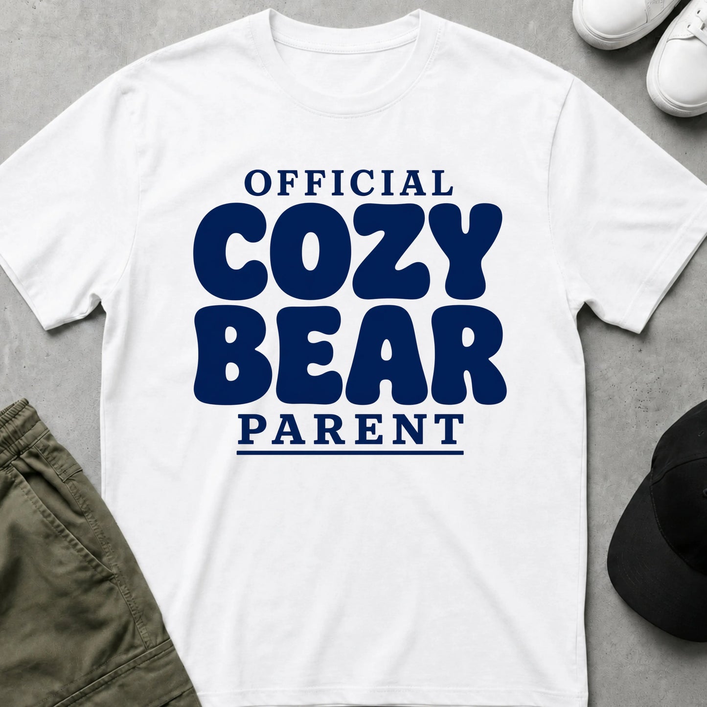 Cool Teds Teddy-Bear Cozy Bear Parent T-Shirt White / S