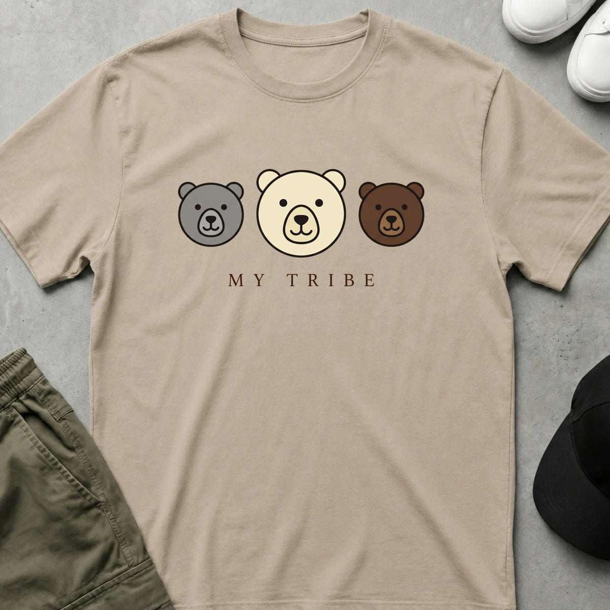 Cool Teds Teddy-Bear My Tribe T-Shirt Sand / S