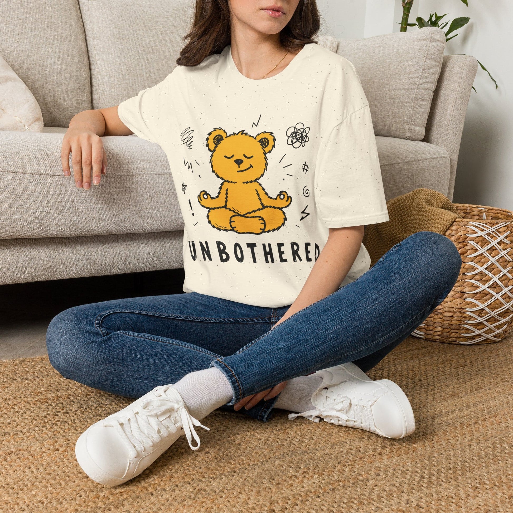 Printify Teddy-Bear Still Unbothered T-Shirt