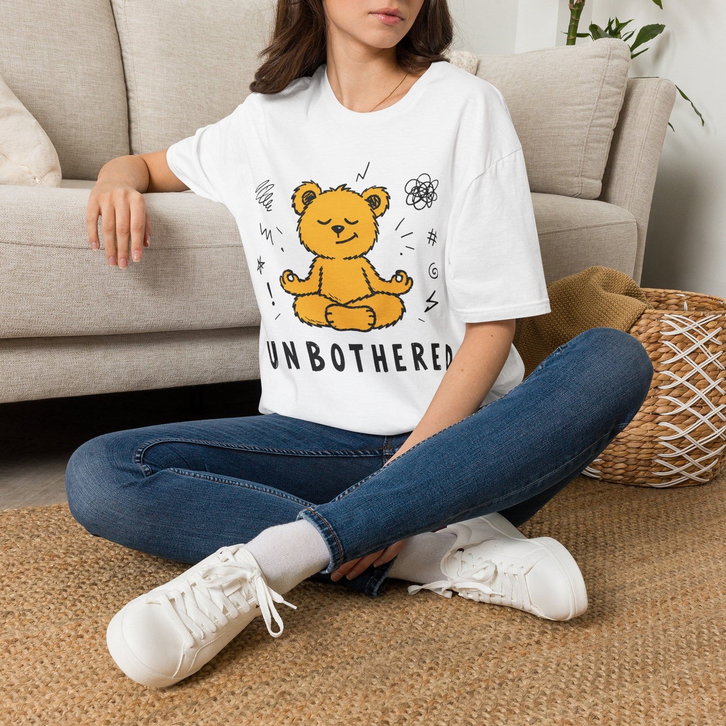 Printify Teddy-Bear Still Unbothered T-Shirt