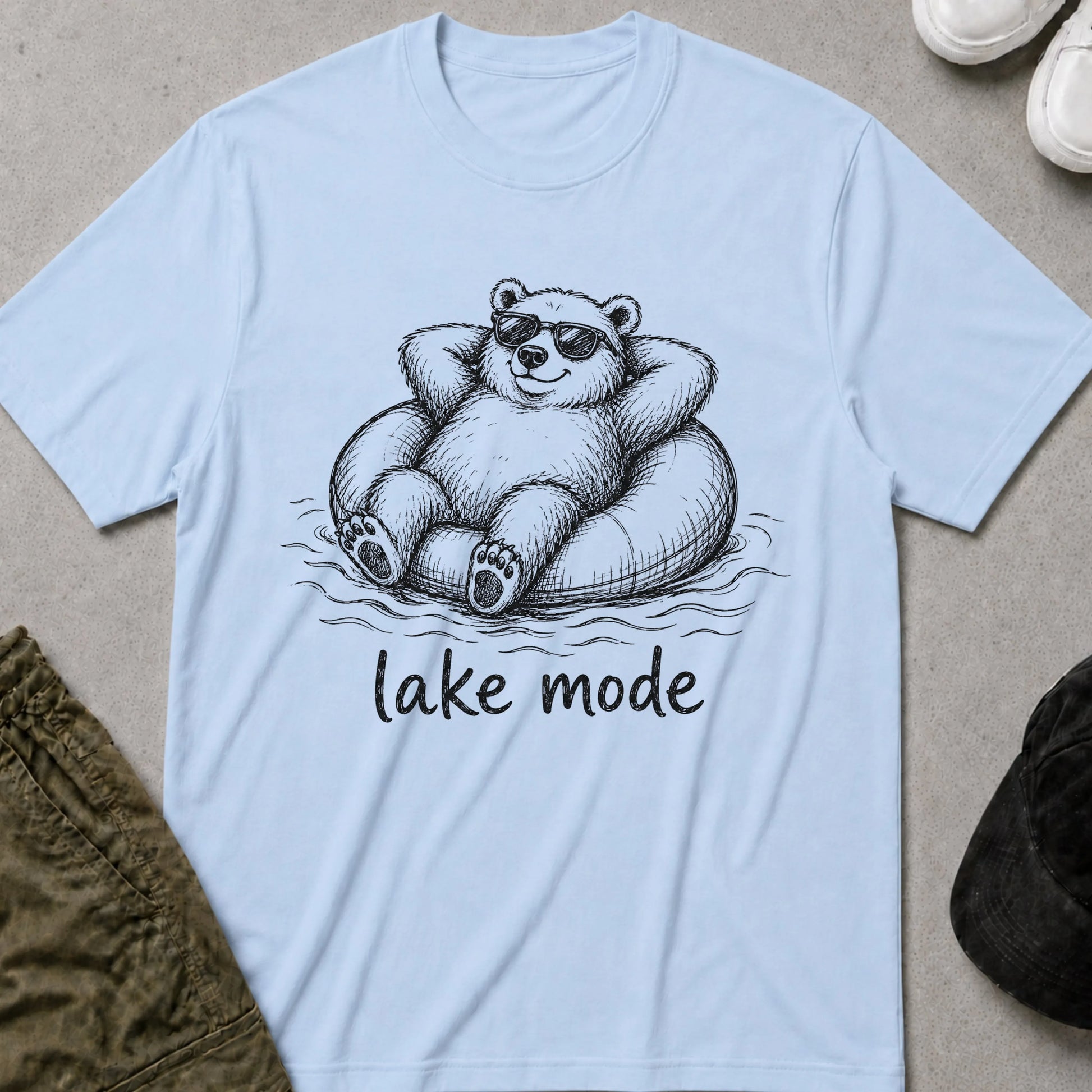 Printify Teddy-Bear Lake Mode T-Shirt Light Blue / S
