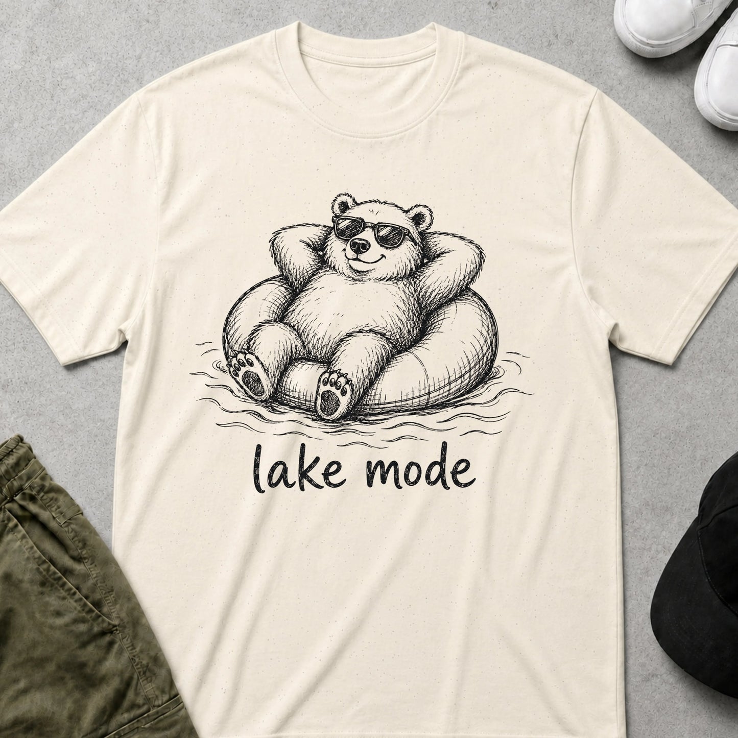 Printify Teddy-Bear Lake Mode T-Shirt Natural / S