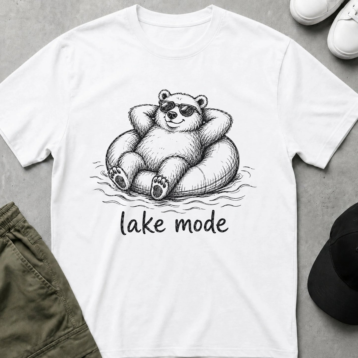 Printify Teddy-Bear Lake Mode T-Shirt White / S