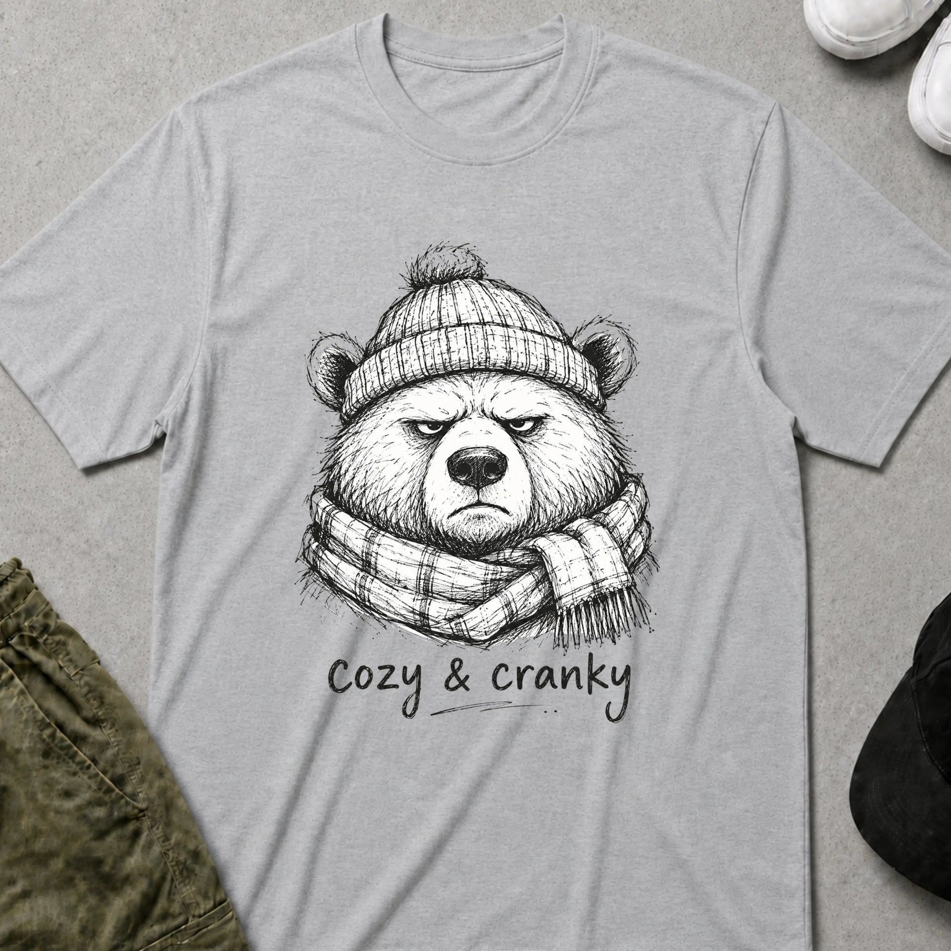 Printify Teddy-Bear Cranky T-Shirt Sport Grey / S