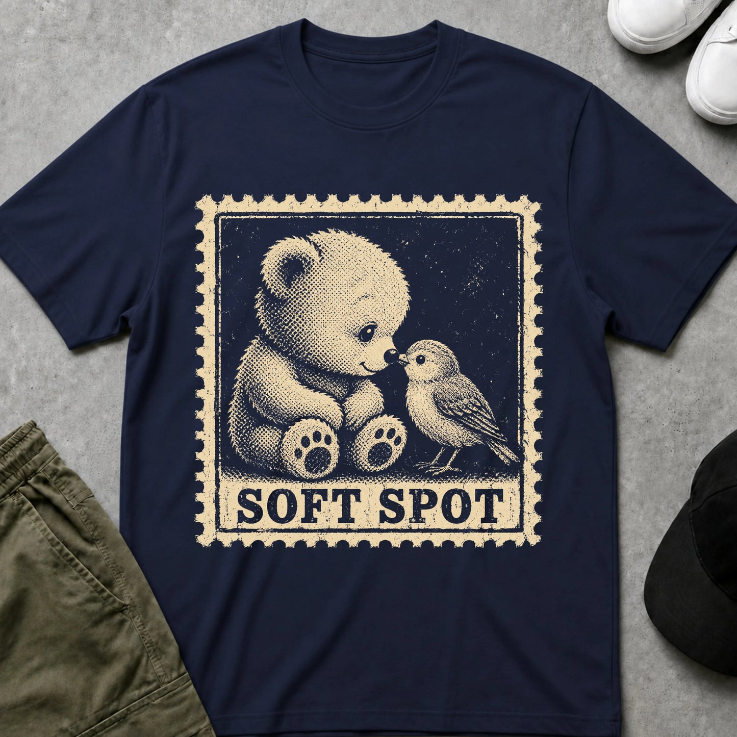 Printify Teddy-Bear Soft Spot T-Shirt Navy / S