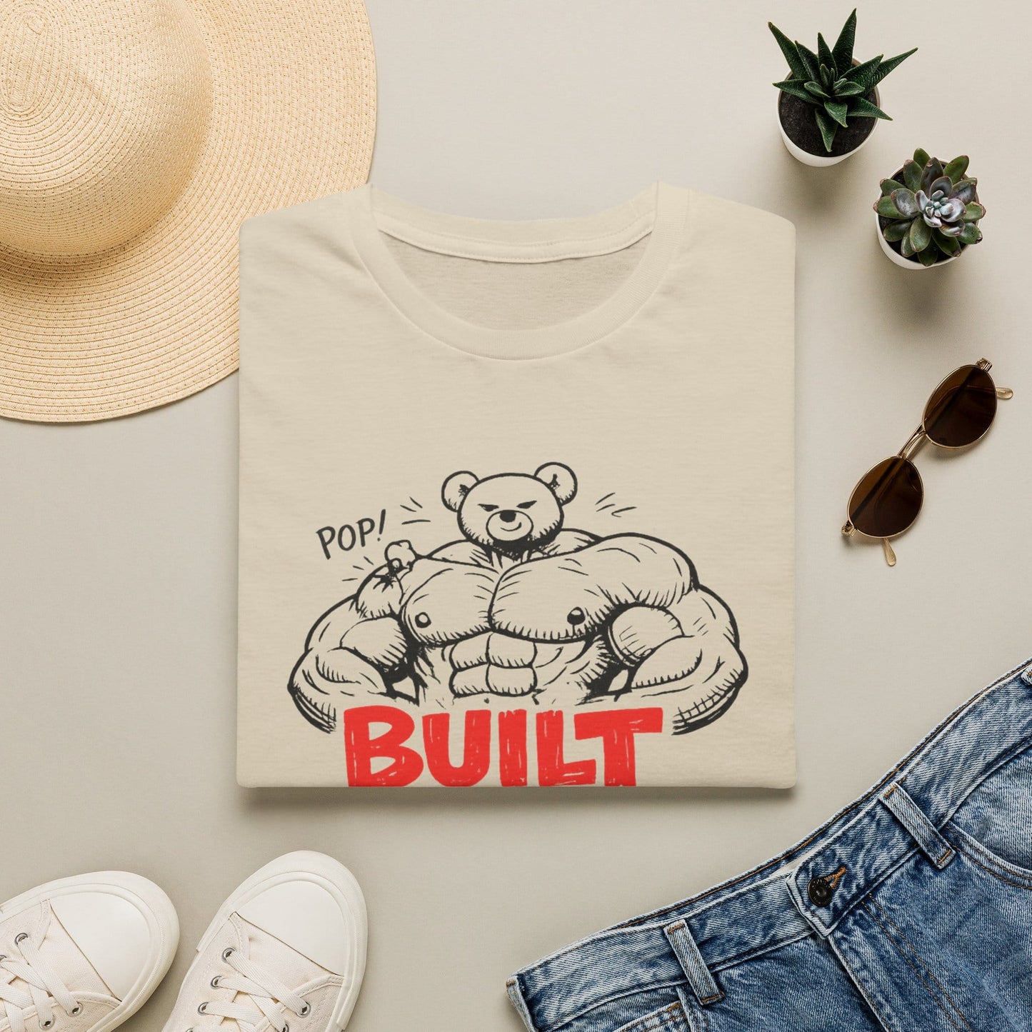 Printify Teddy-Bear Big Bear T-Shirt Sand / S
